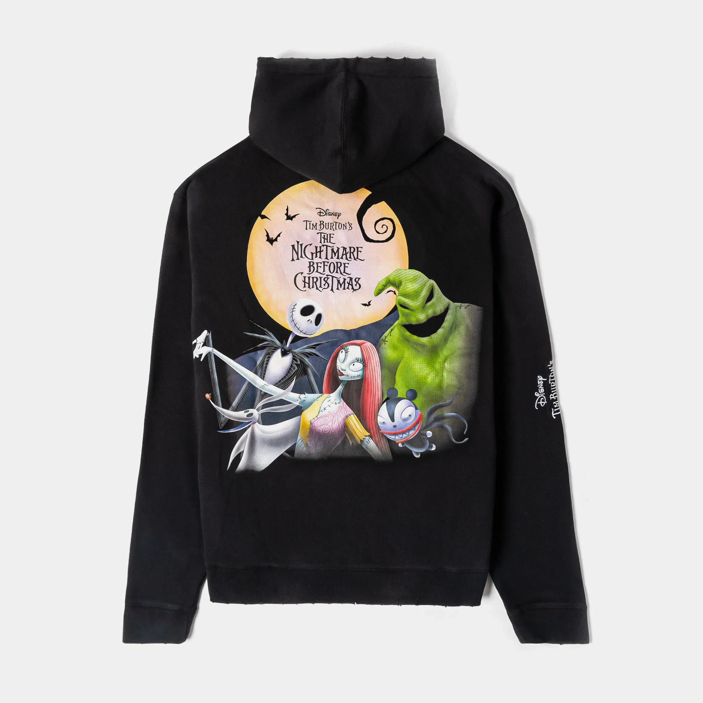 NIGHTMARE BEFORE XMAS X SP The Nightmare Before Christmas By Shoe Palace Characters Zip Up Mens Hoodie (Black)