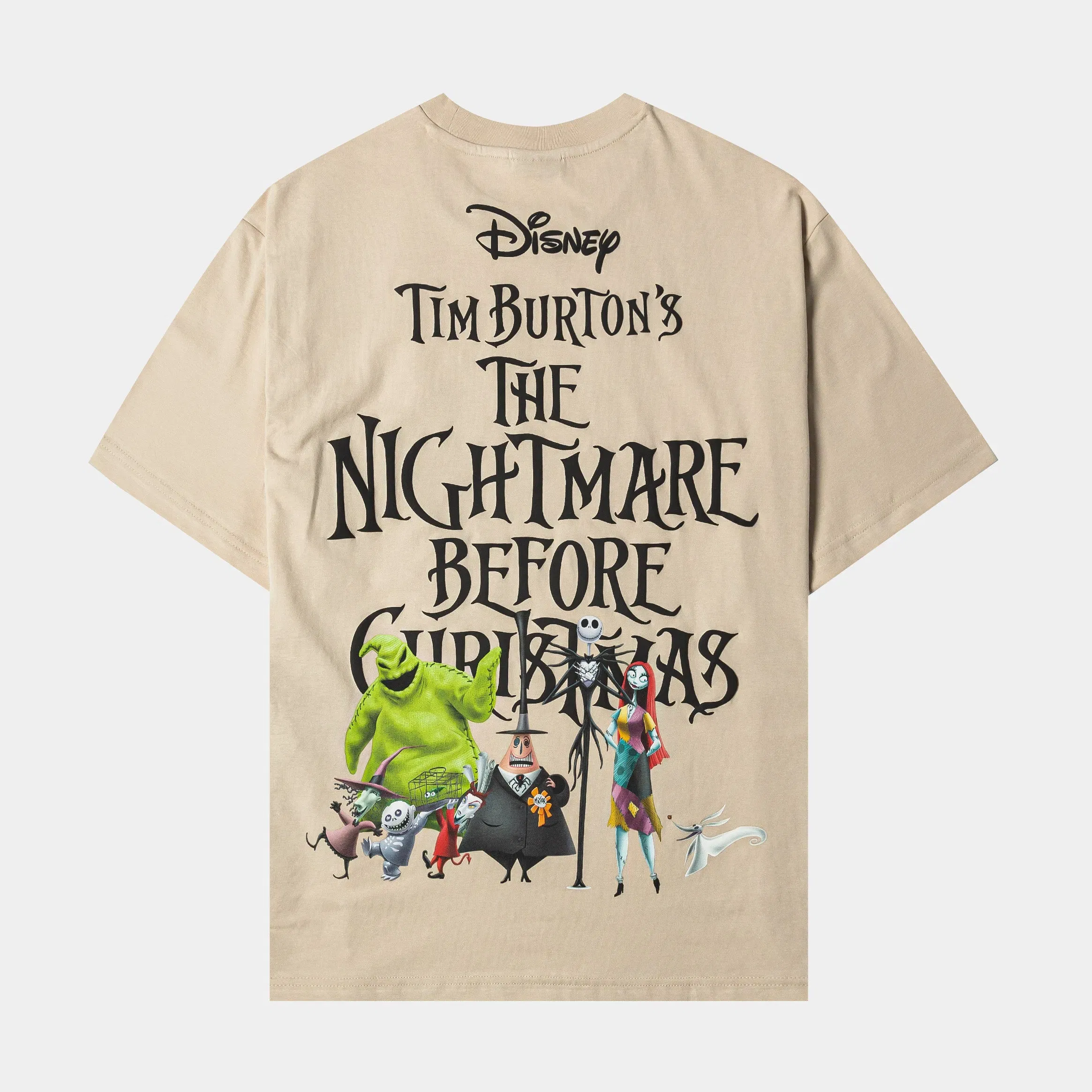 NIGHTMARE BEFORE XMAS X SP The Nightmare Before Christmas By Shoe Palace Jack And Sally Mens Short Sleeve Shirt (Beige/Multi)