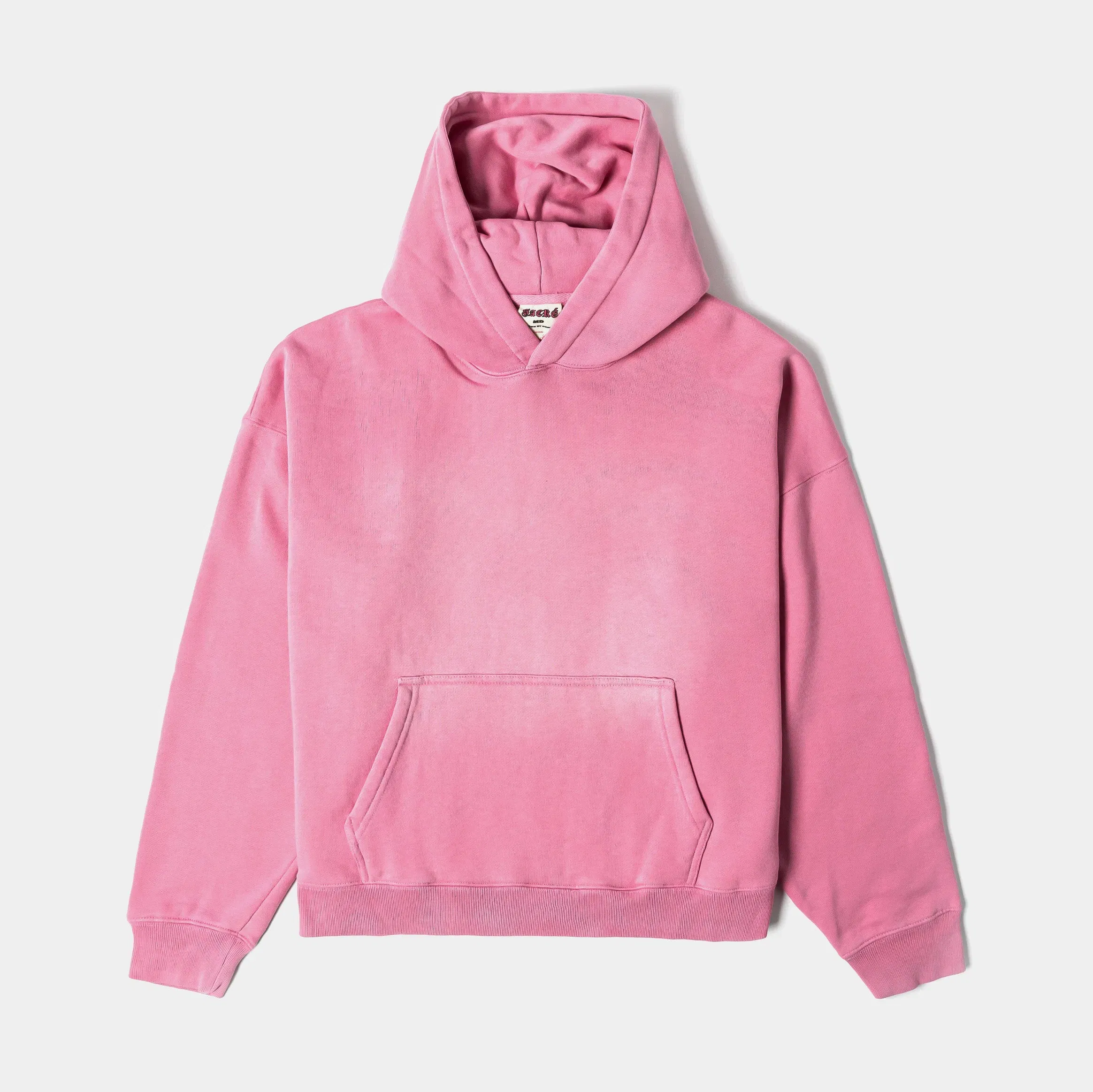 SACRE Soft Fleece Pullover Womens Hoodie (Pink)