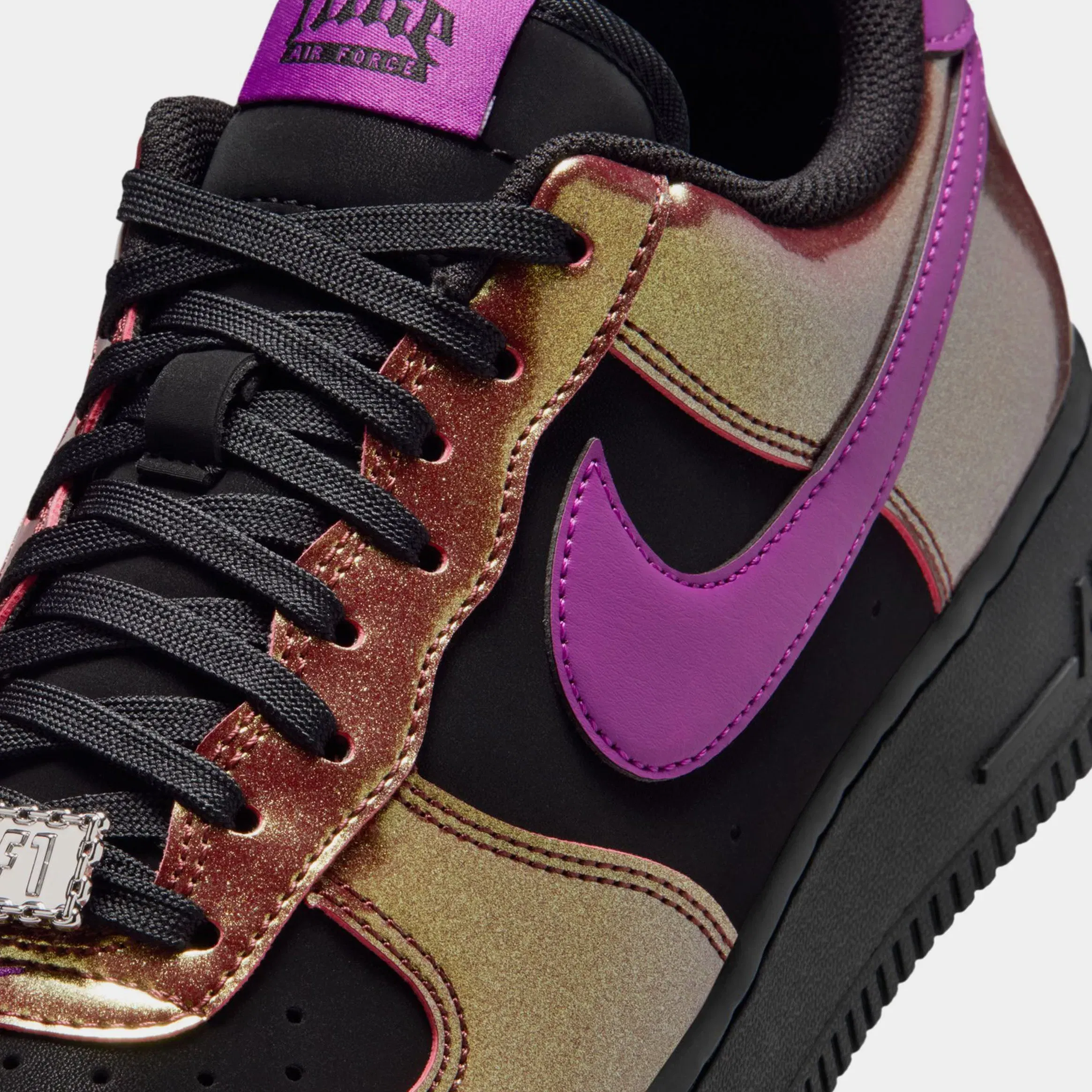 Nike Air Force 1 '07 LV8 Mens Lifestyle Shoes (Black/Bold Berry)