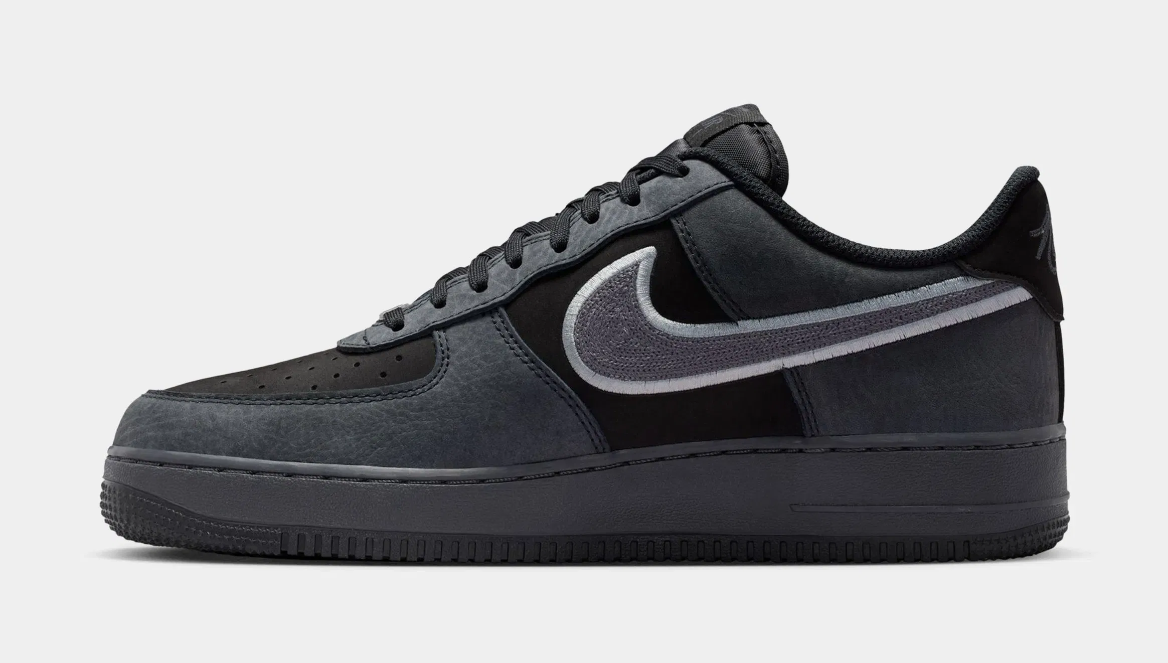 Nike Air Force 1 Low Mens Lifestyle Shoes (Black/Smoke Grey/Dark Smoke Grey)
