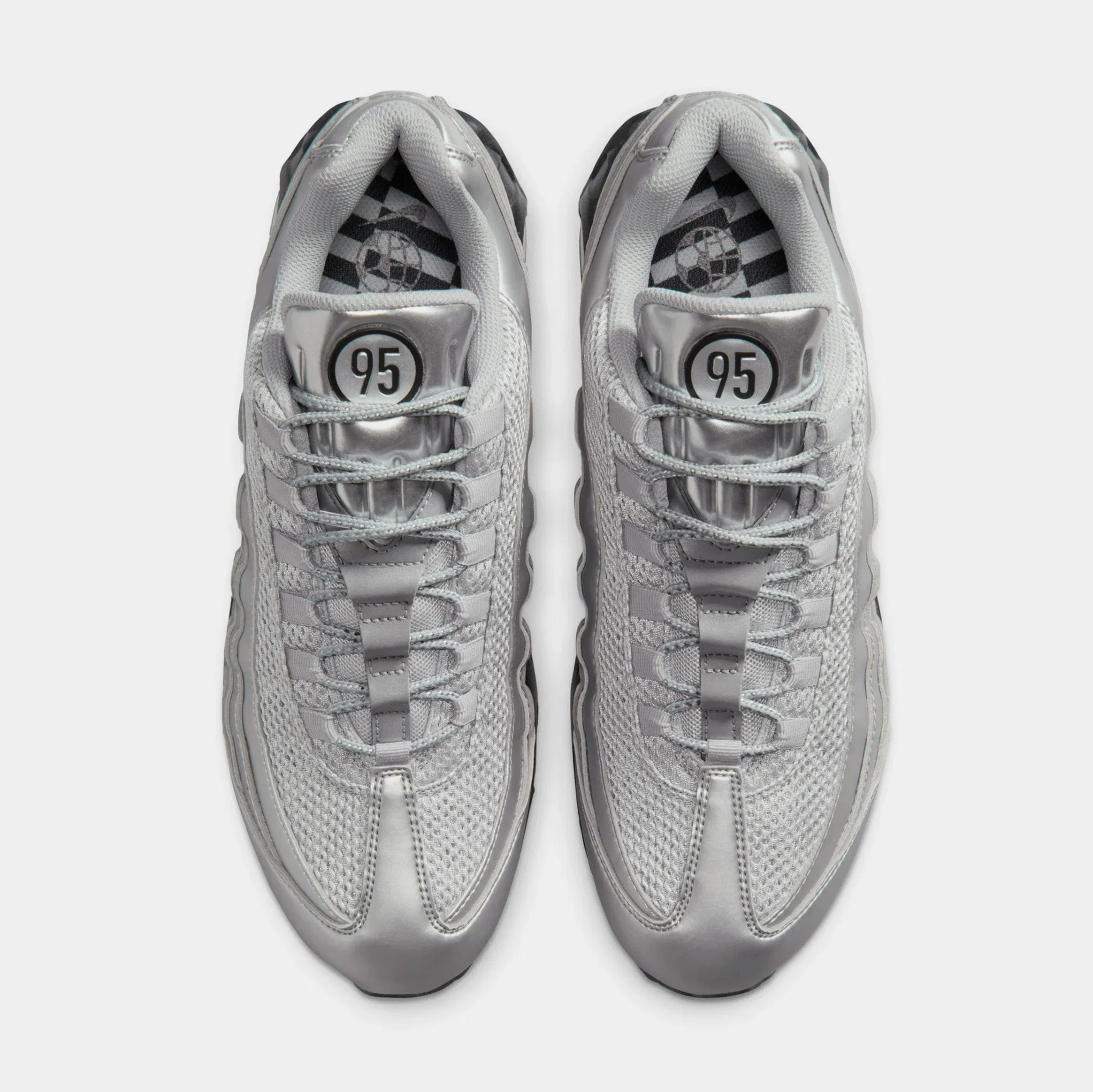 Nike Air Max 95 Big Bubble Mens Running Shoes (Metallic Silver/Black/Black)