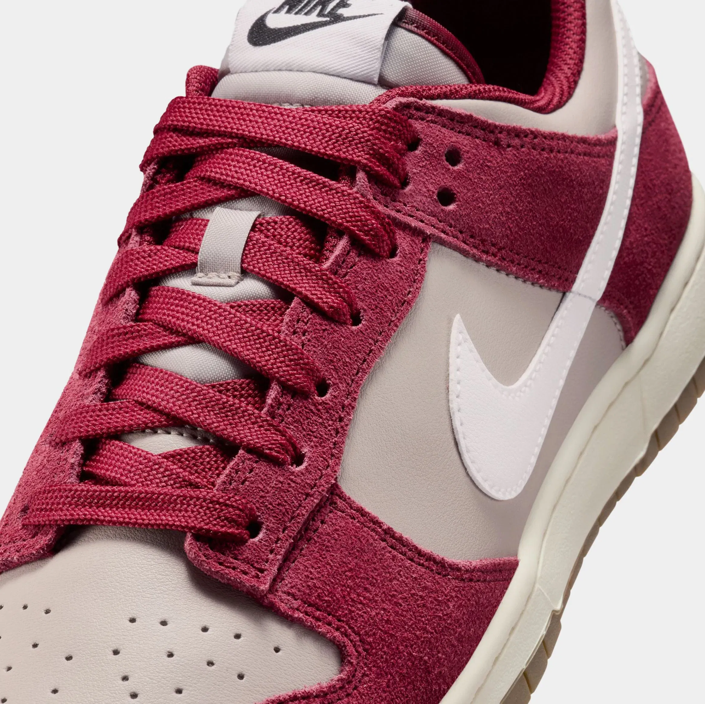 Nike Dunk Low Mens Lifestyle Shoes (College Grey/White/Team Red/Sail)