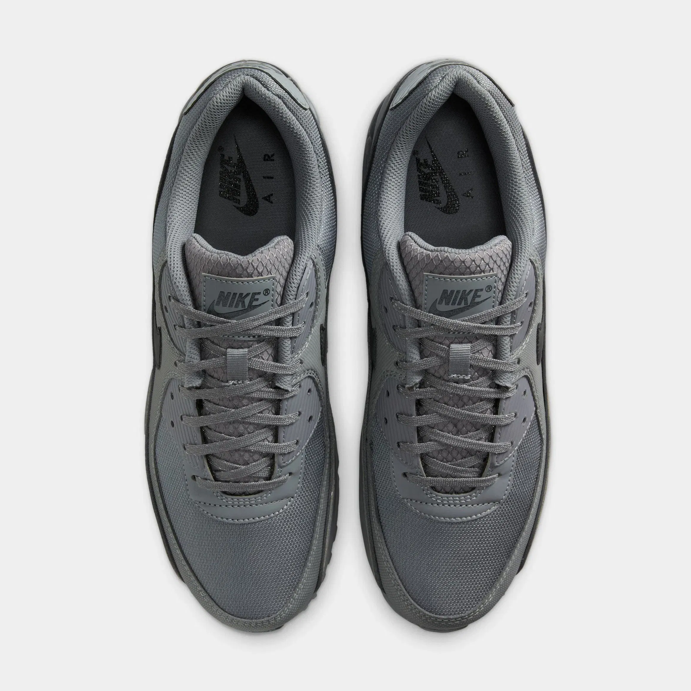 Nike Air Max 90 Premium Mens Running Shoes (Smoke Grey/Black)