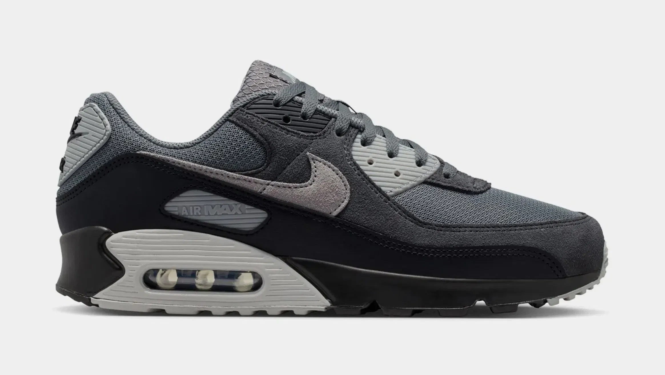 Nike Air Max 90 Mens Running Shoes (Smoke Grey/Black/Dark Smoke Grey/Photon Dust)
