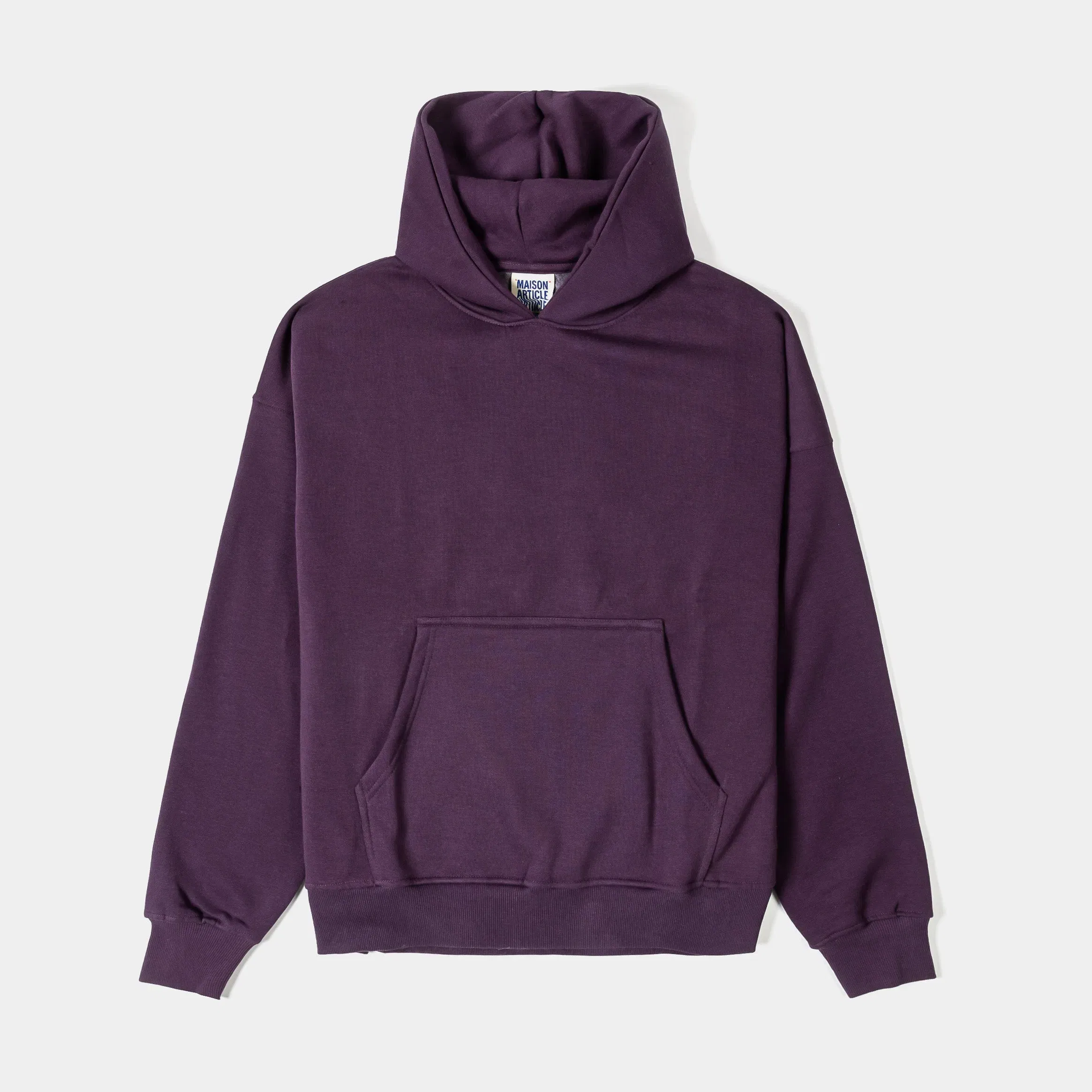 MAISON ARTICLE Pullover Fleece Mens Hoodie (Purple)