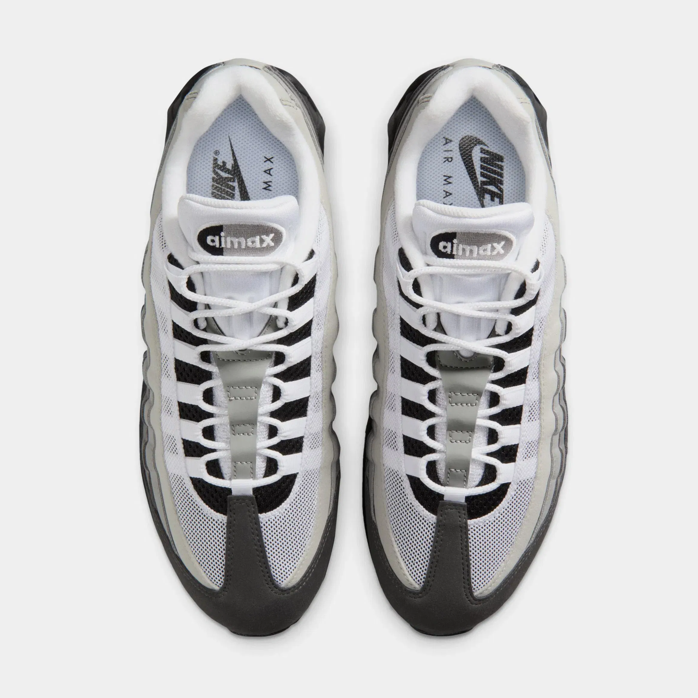 Nike Air Max 95 OG Mens Running Shoes (Black/White/Medium Ash/Dark Pewter)