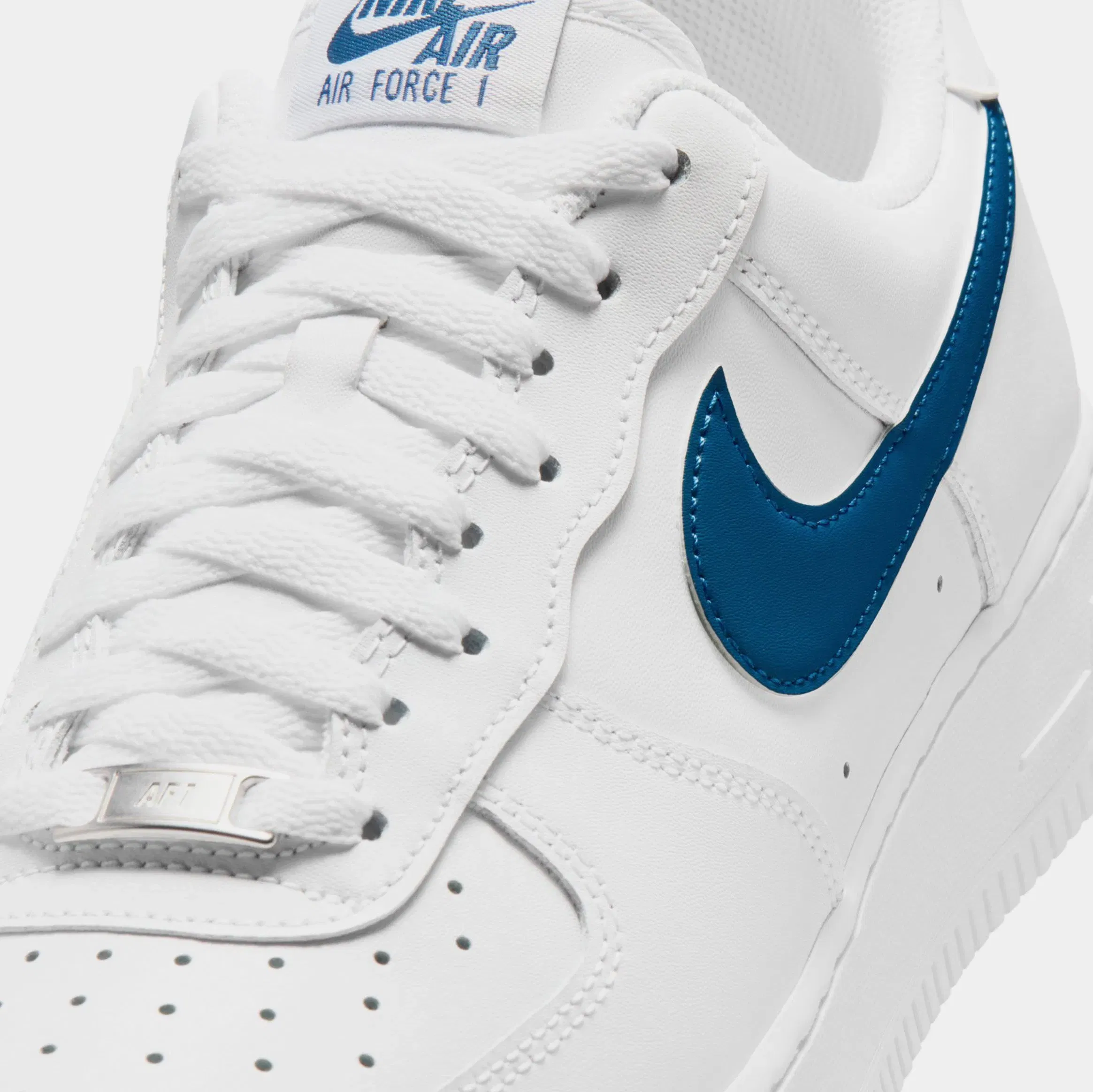 Nike Air Force 1 '07 Mens Basketball Shoes (White/White/Court Blue)