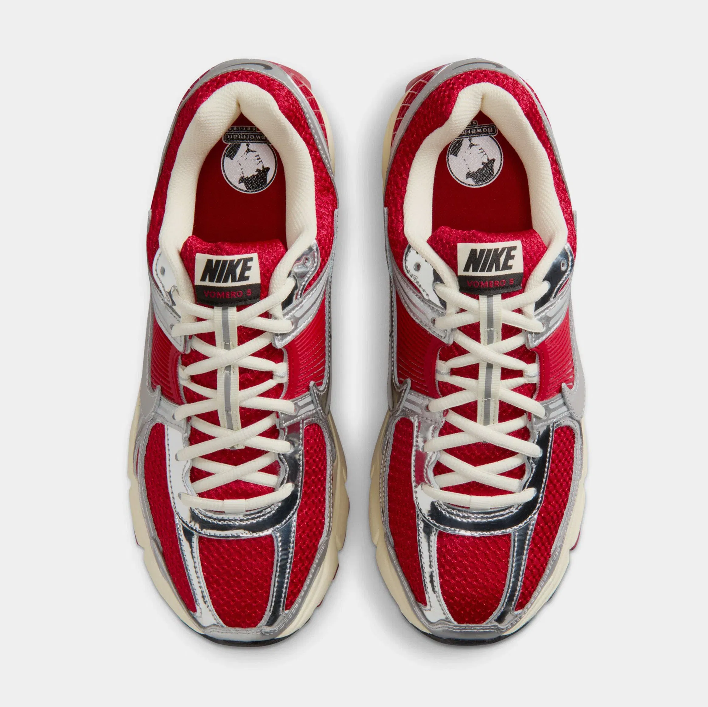 Nike Zoom Vomero 5 Mens Running Shoes (Gym Red/Chrome/Metallic Silver)