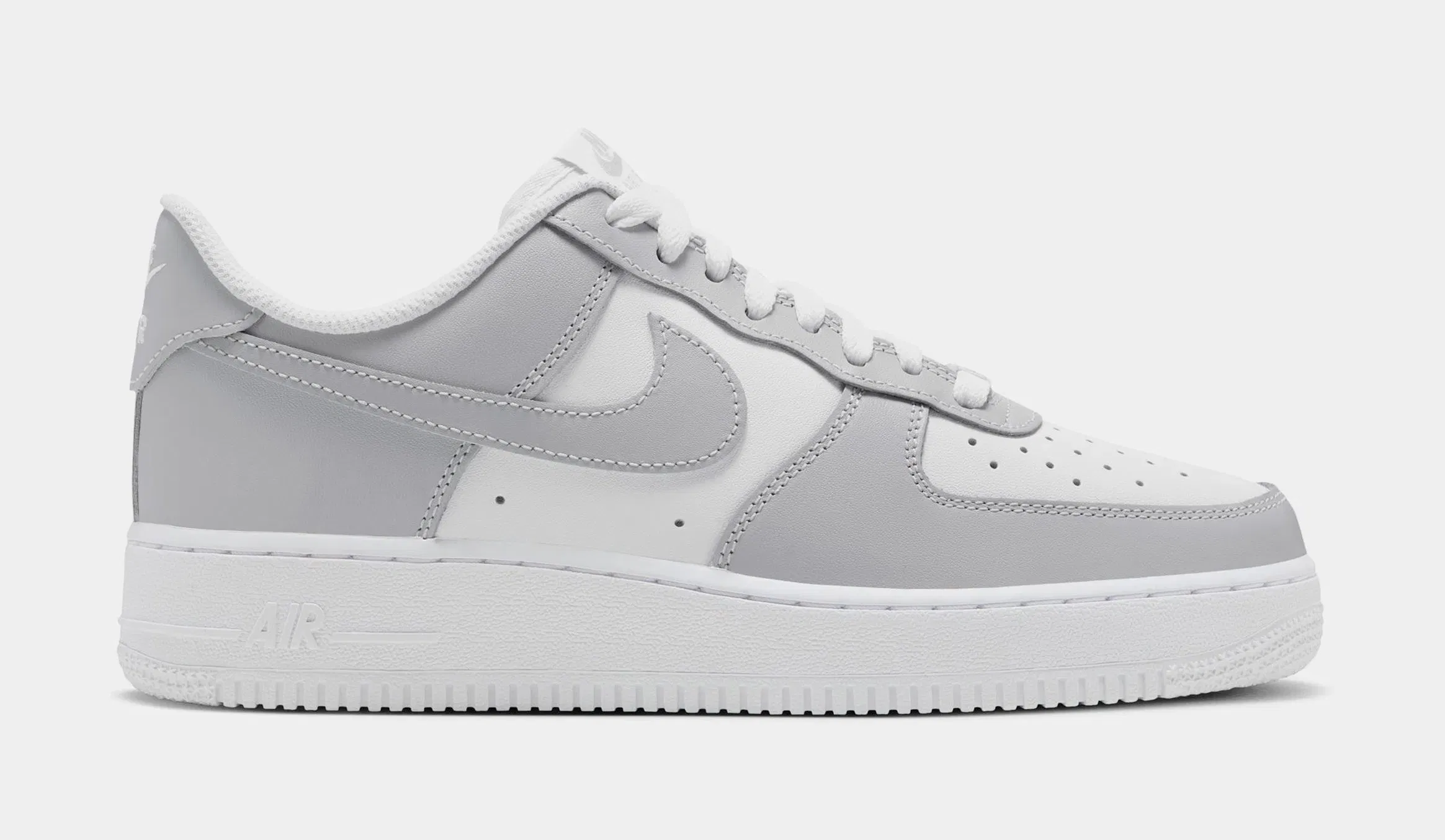 Nike Air Force 1 '07 Mens Lifestyle Shoes (White/Light Smoke Grey/White/Light Smoke Grey)