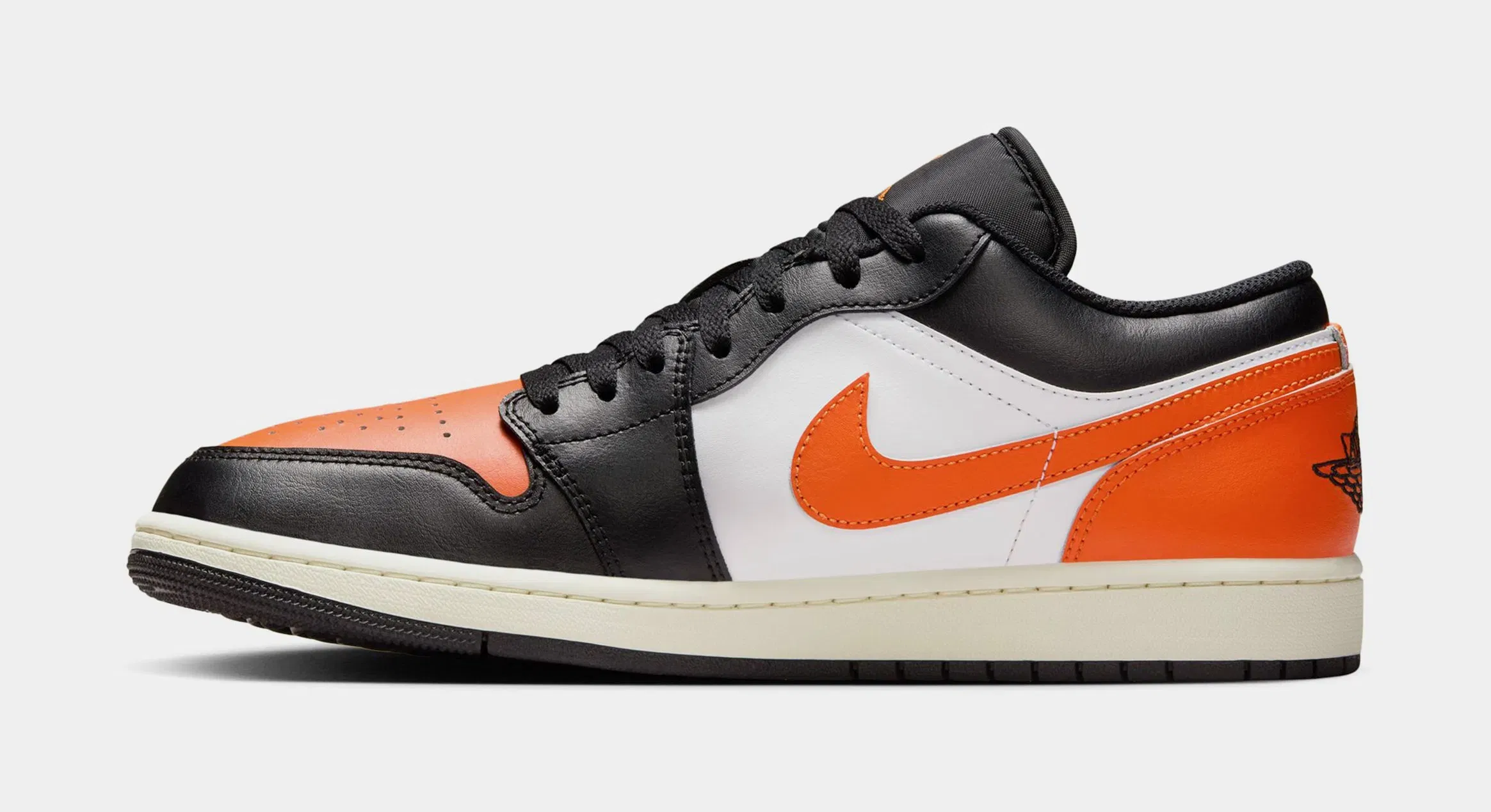 Air Jordan 1 Low Shattered Backboard Mens Lifestyle Shoes (Black/Starfish/White/Sail)