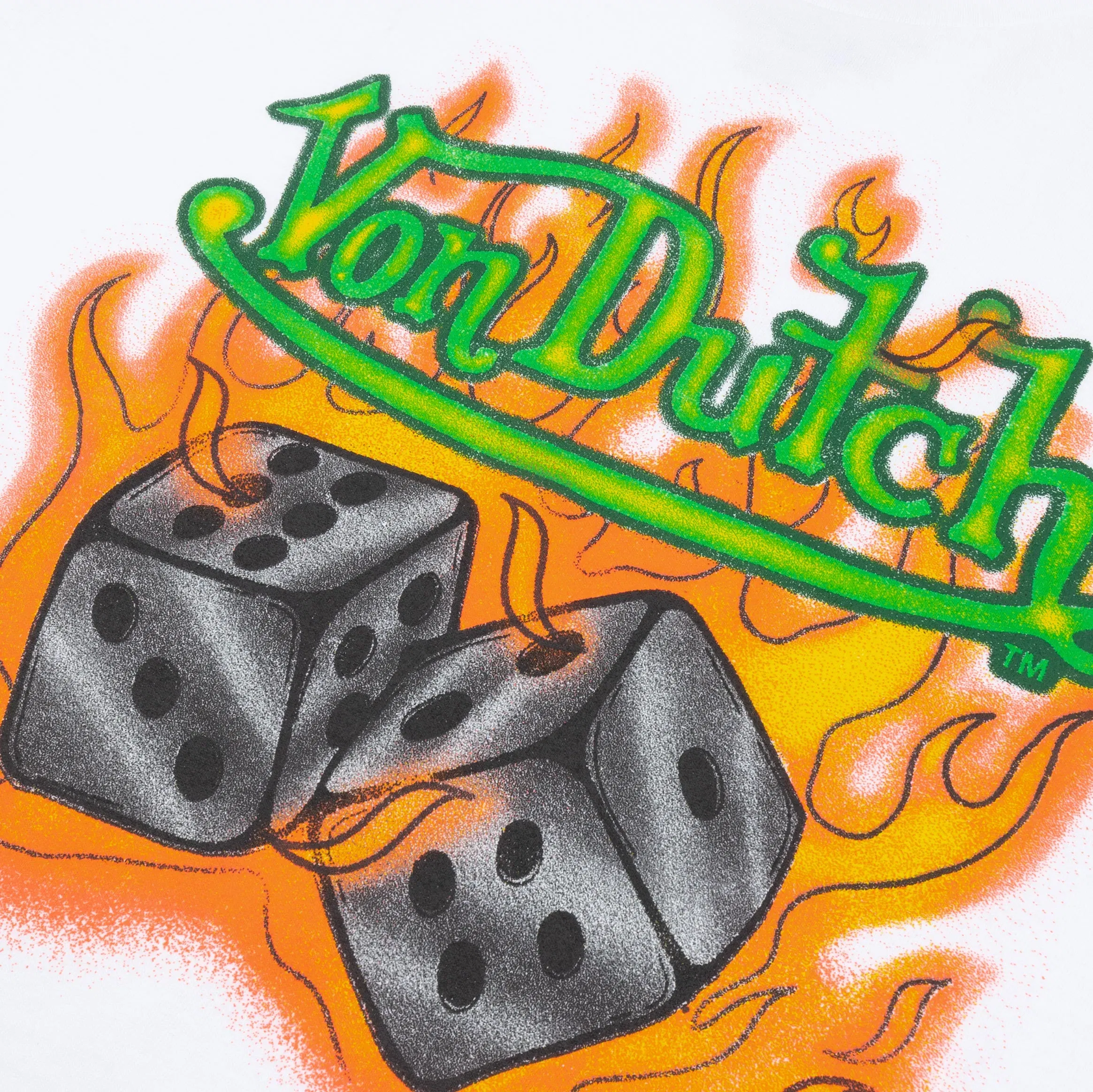 VON DUTCH Dice Mens Short Sleeve Shirt (White/Green)