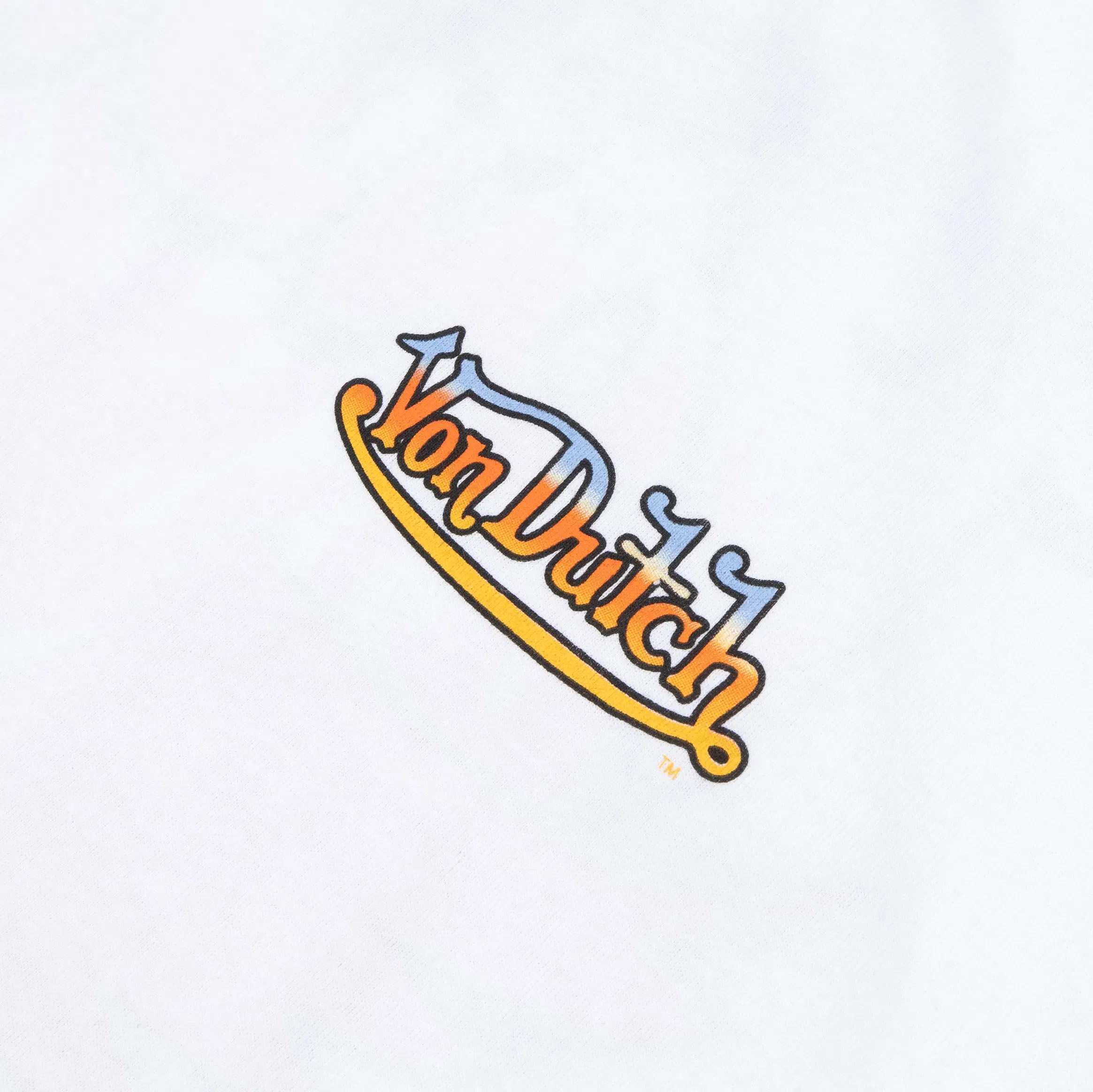 VON DUTCH Keep An Eye Out Mens Short Sleeve Shirt (White/Orange)