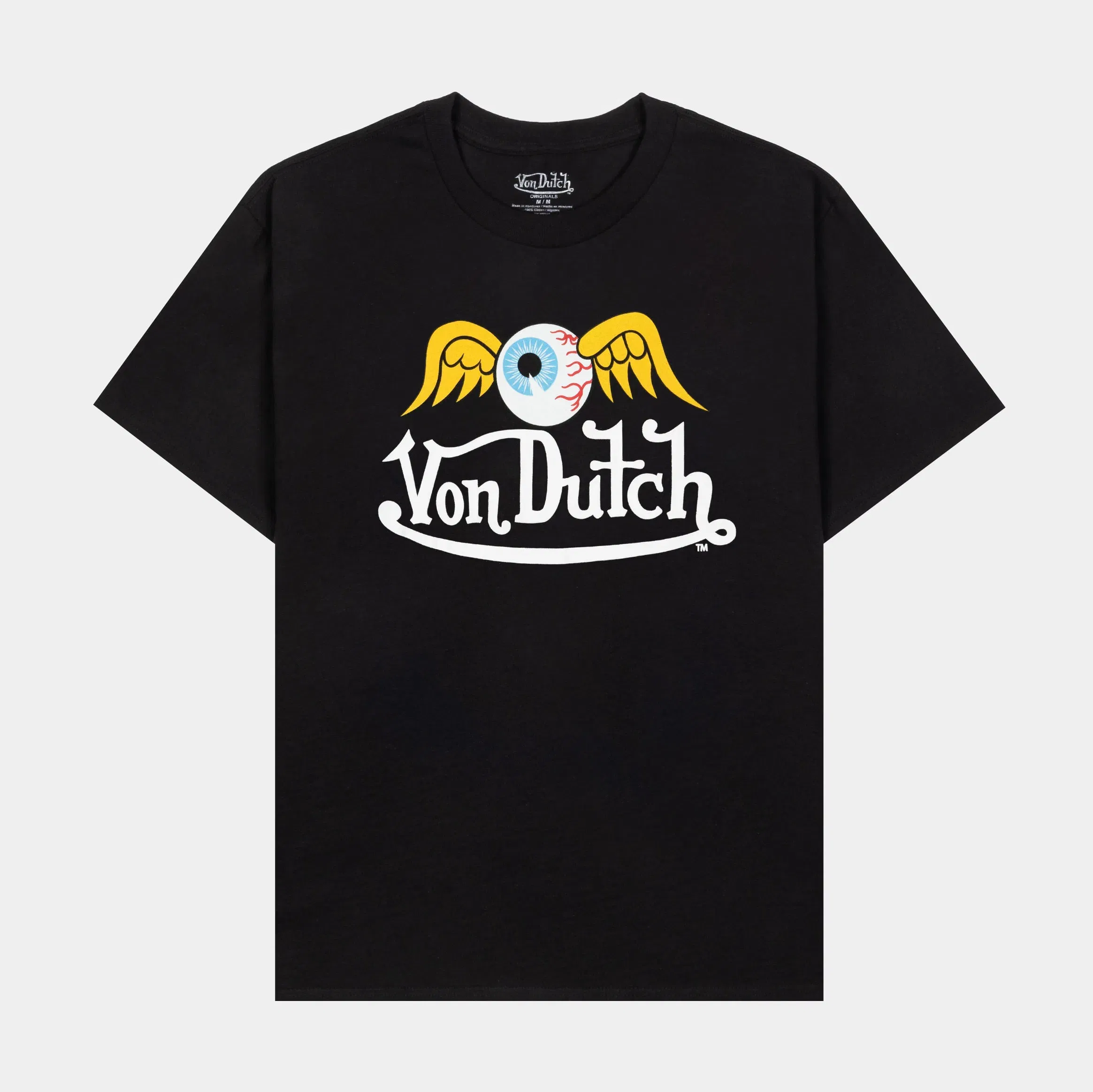 VON DUTCH Flying Eye Mens Short Sleeve Shirt (Black/White)