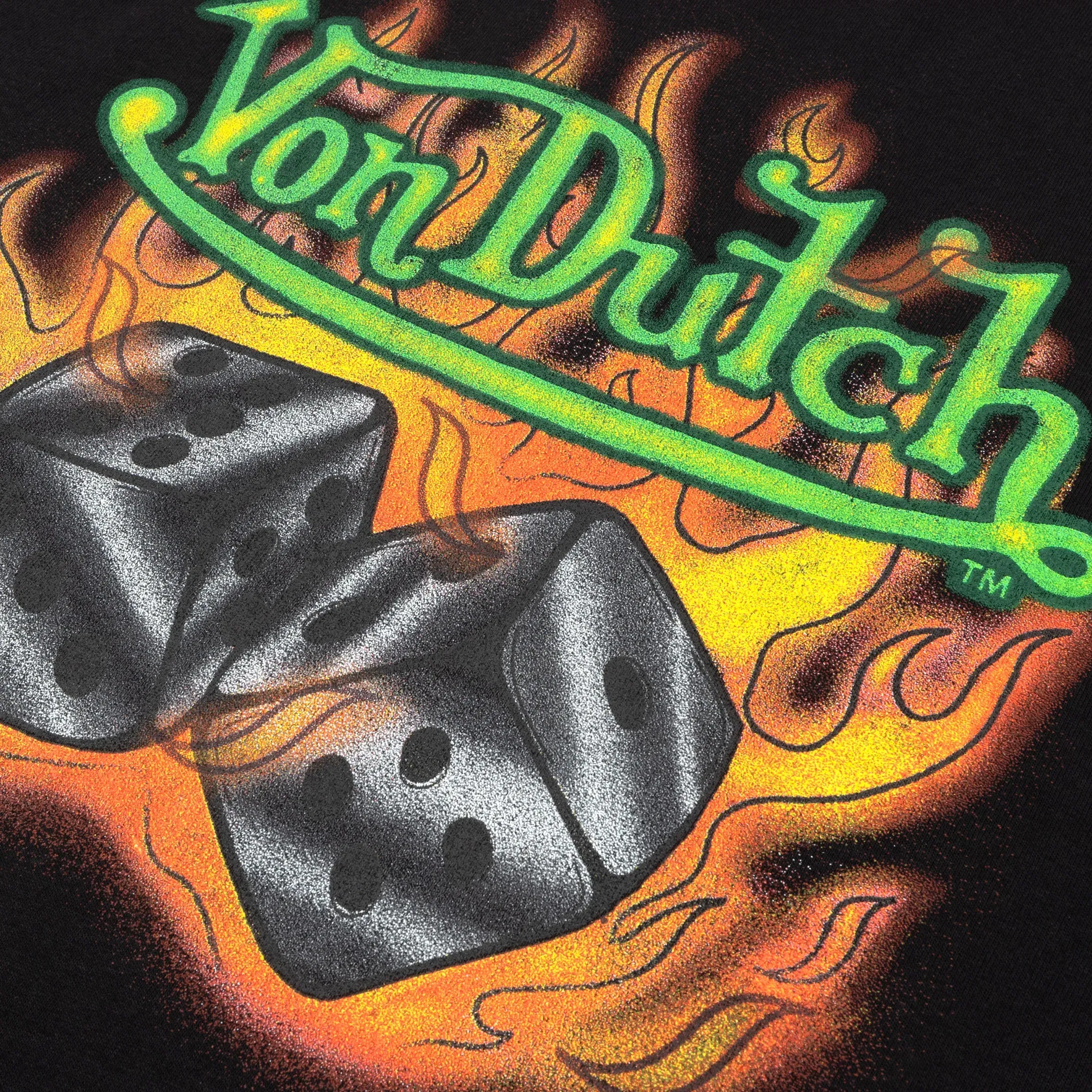 VON DUTCH Dice Mens Short Sleeve Shirt (Black/Green)