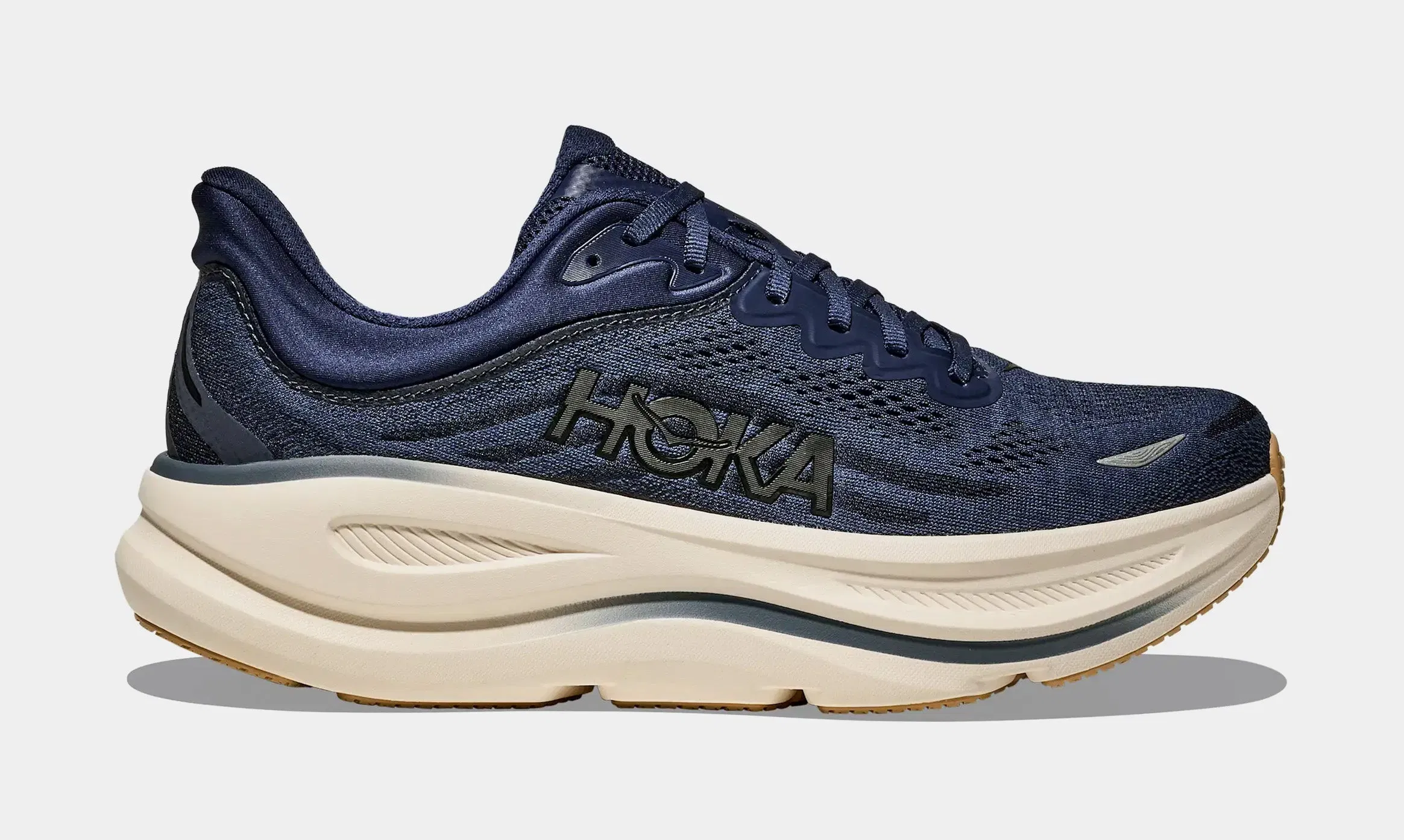 Hoka Bondi 9 Mens Running Shoes (Varsity Navy/White)