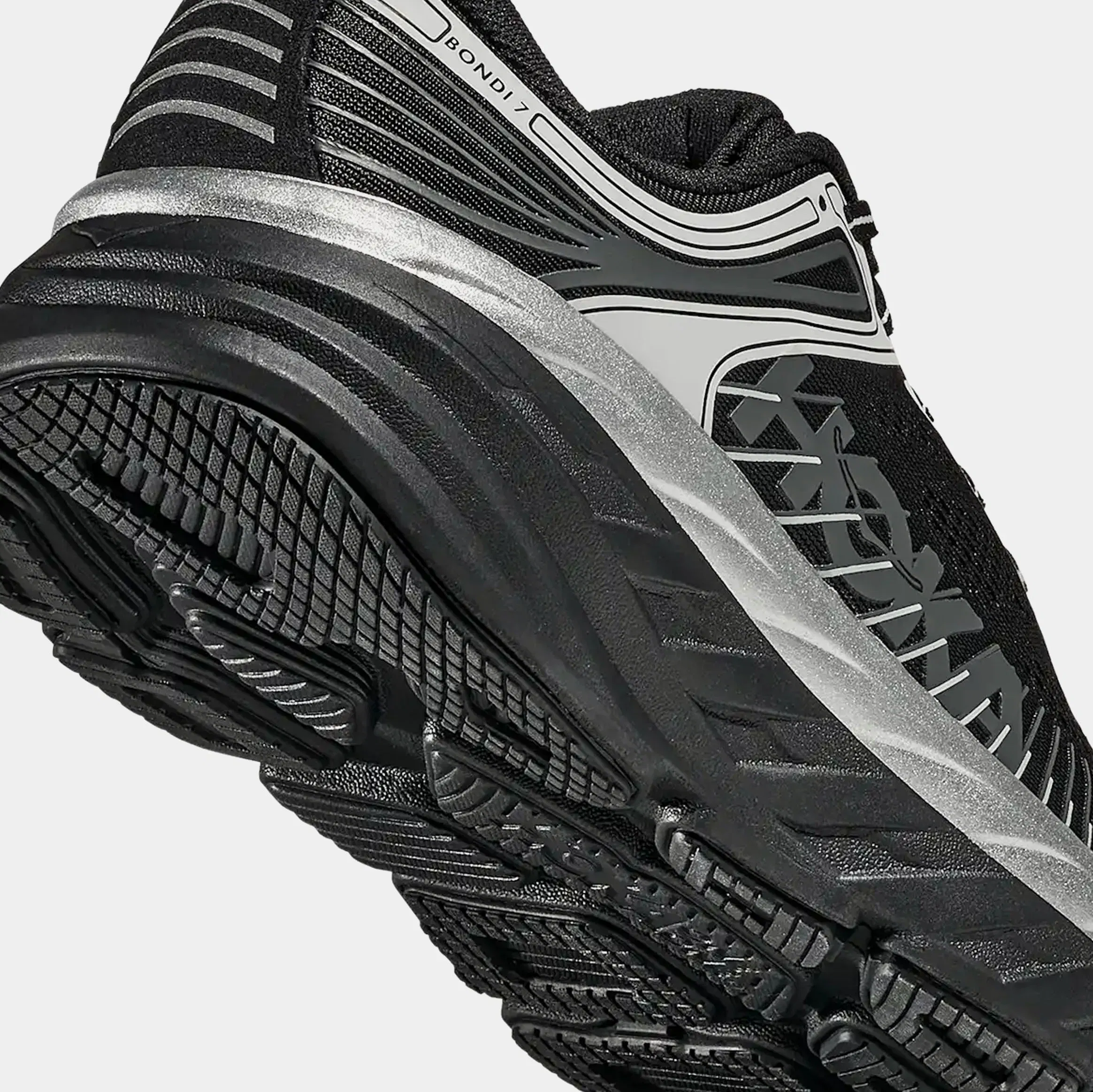 Hoka Bondi 7 Mens Running Shoes (Black/Stardust)