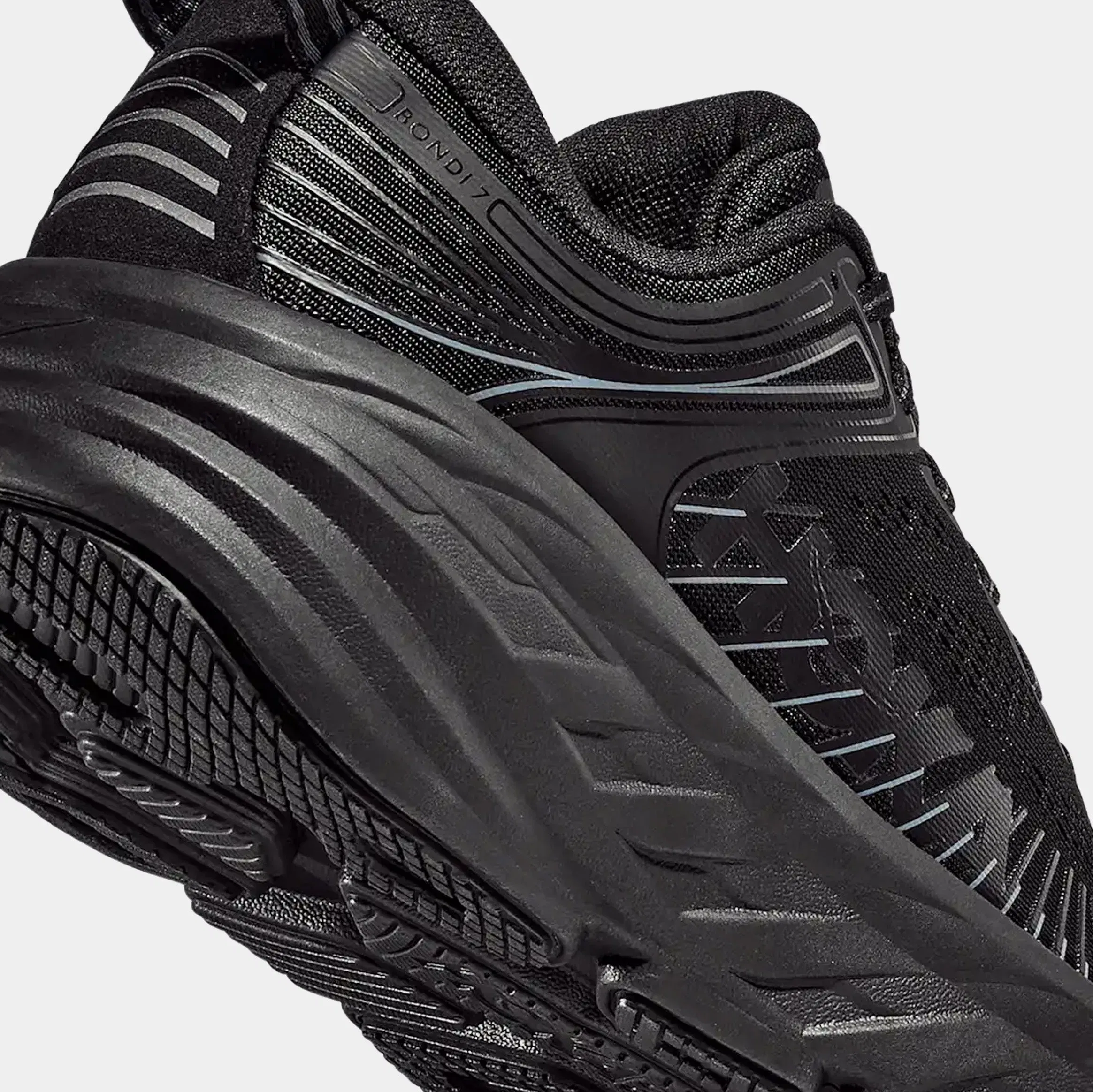 Hoka Bondi 7 Mens Running Shoes (Black/Black)