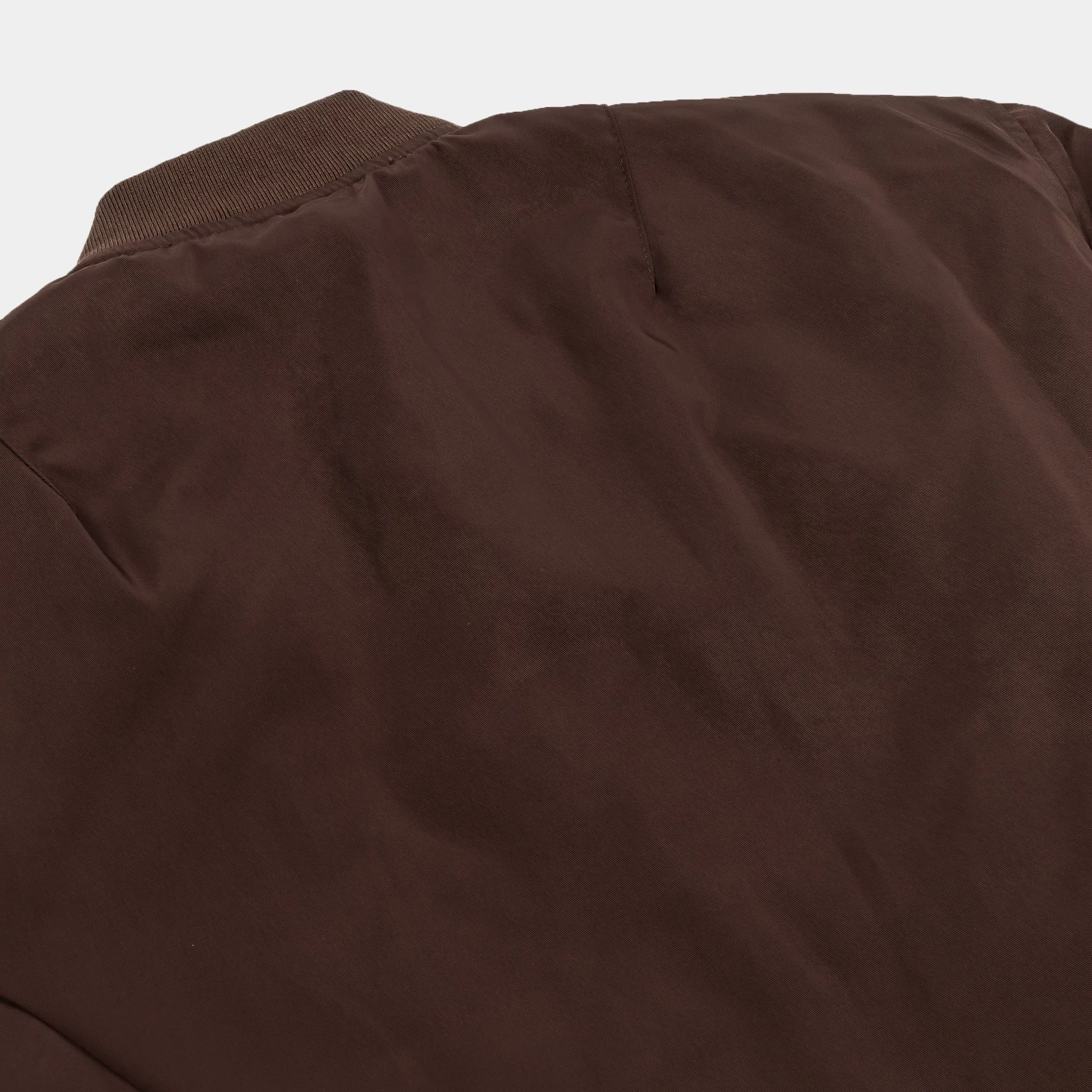 SACRE Everyday Cropped Bomber Womens Jacket (Brown)