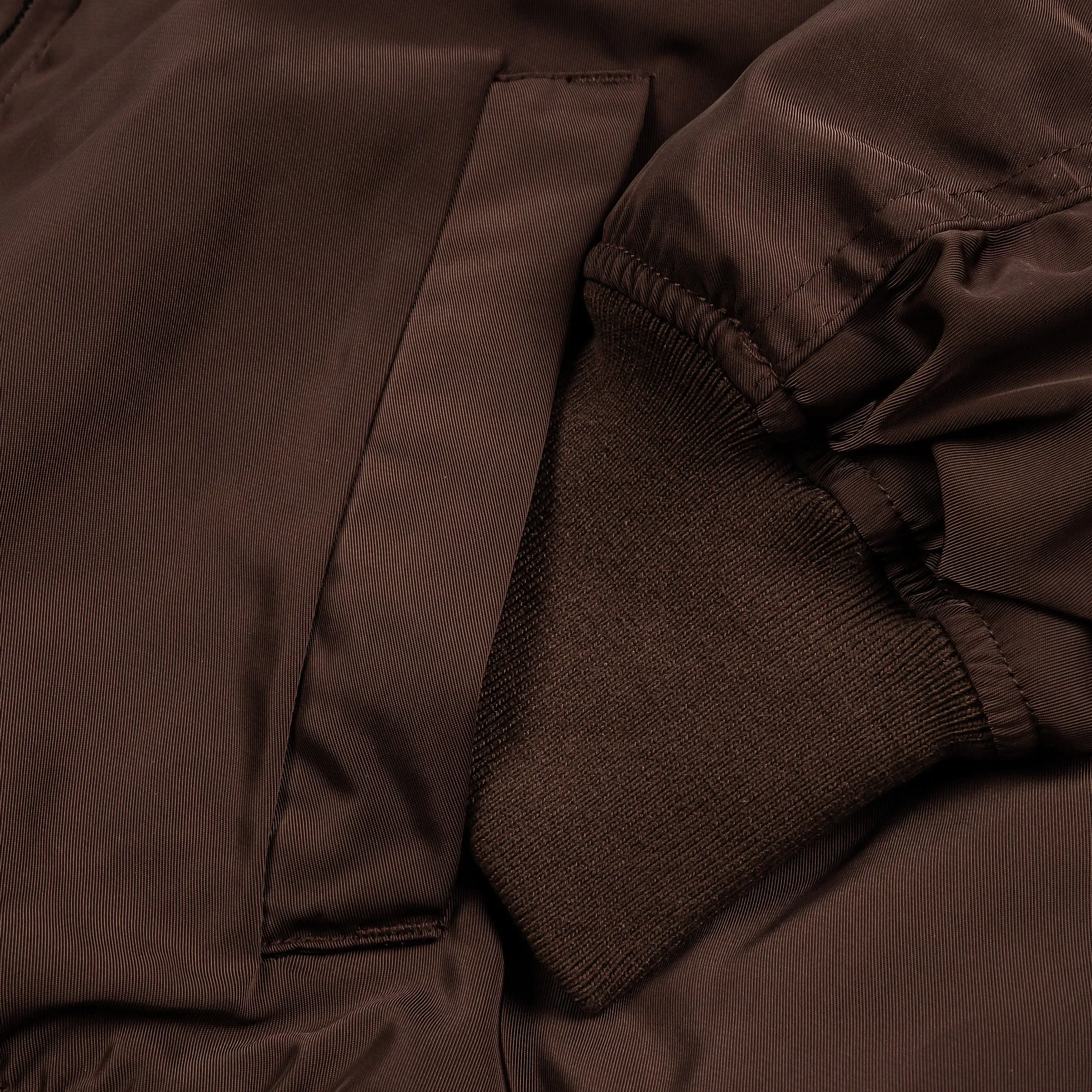 SACRE Everyday Cropped Bomber Womens Jacket (Brown)