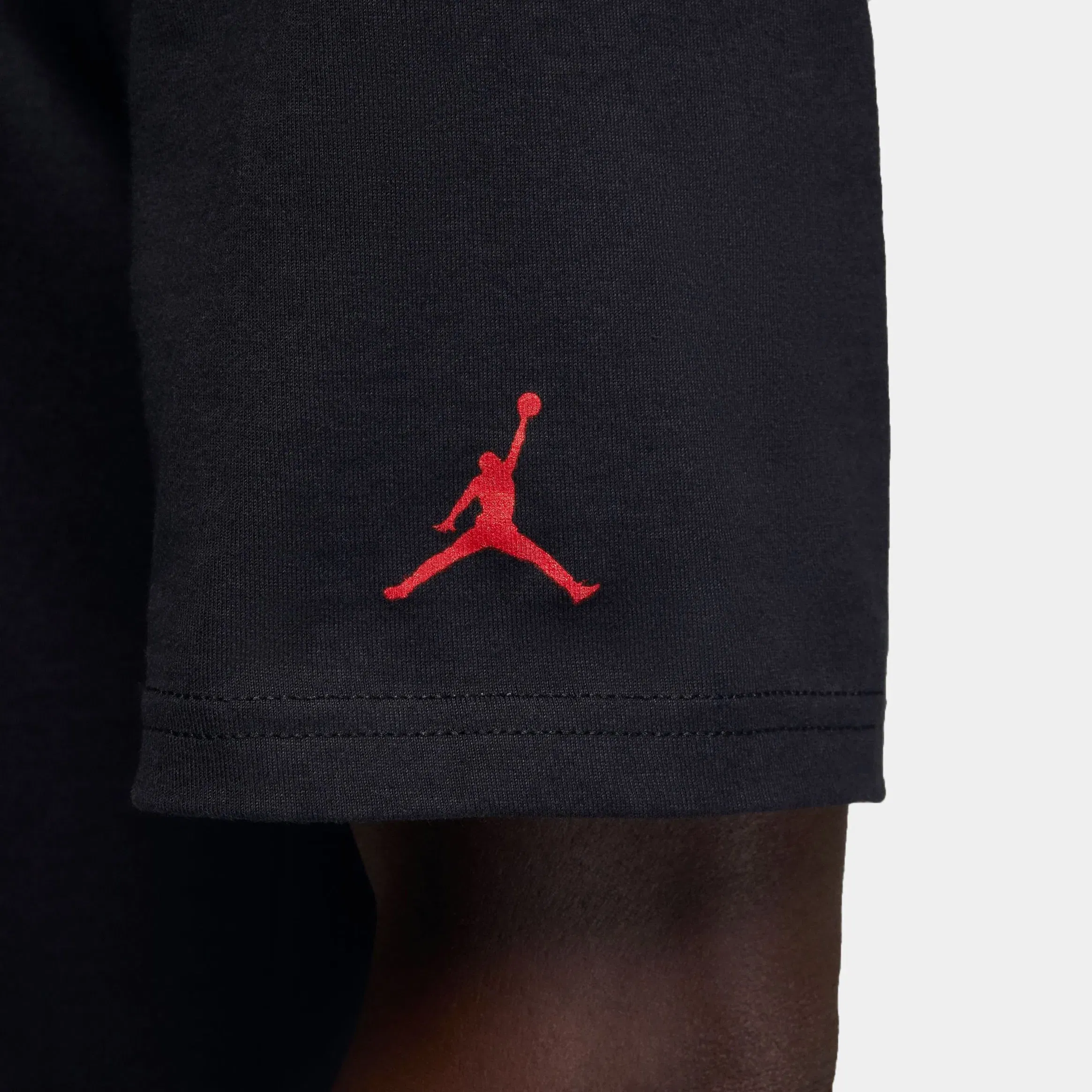 Air Jordan AJ5 Fire Graphic Mens Short Sleeve Shirt (Black/Red)