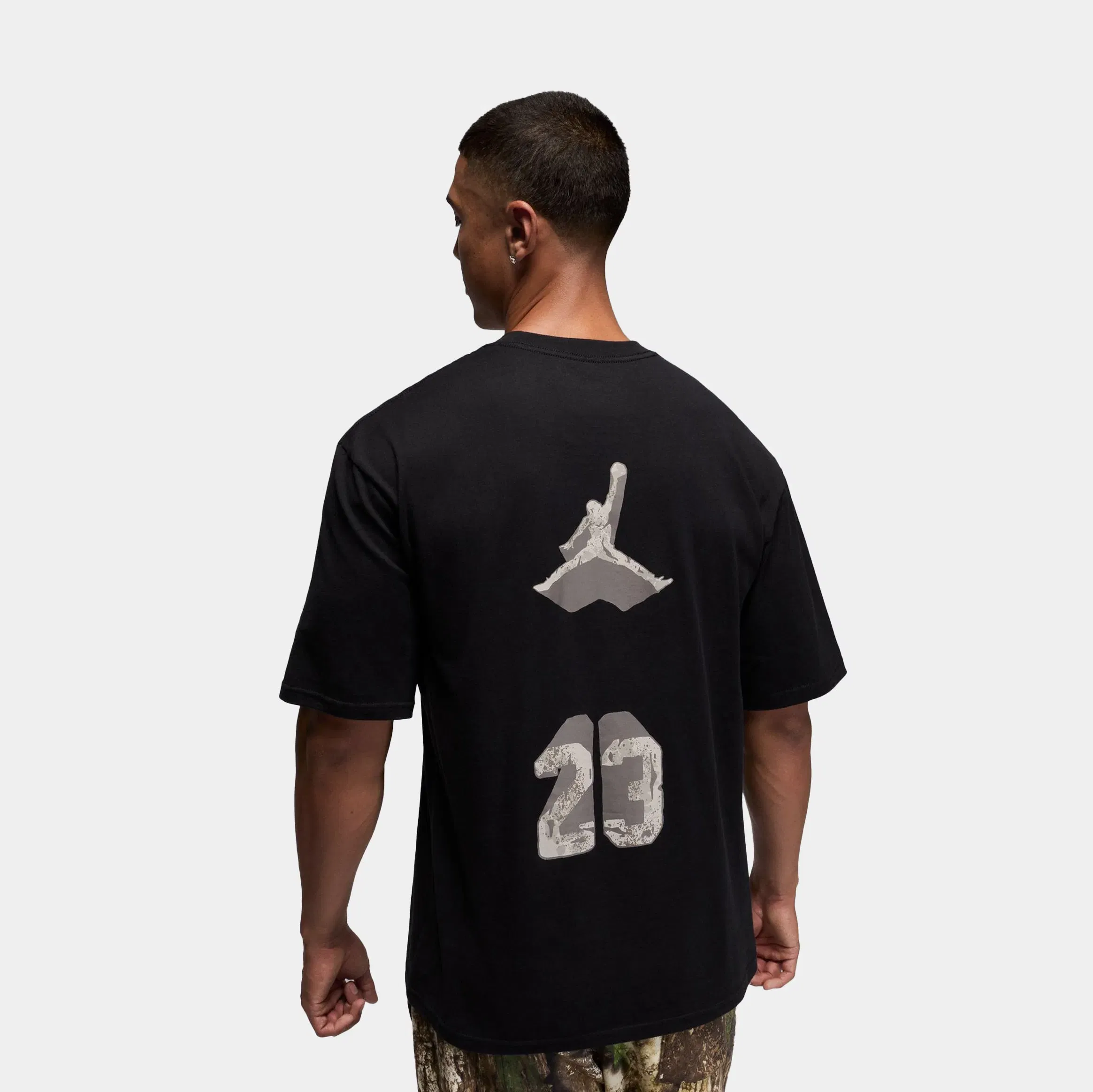 Air Jordan AJ4 Graphic Mens Short Sleeve Shirt (Black/Brown)