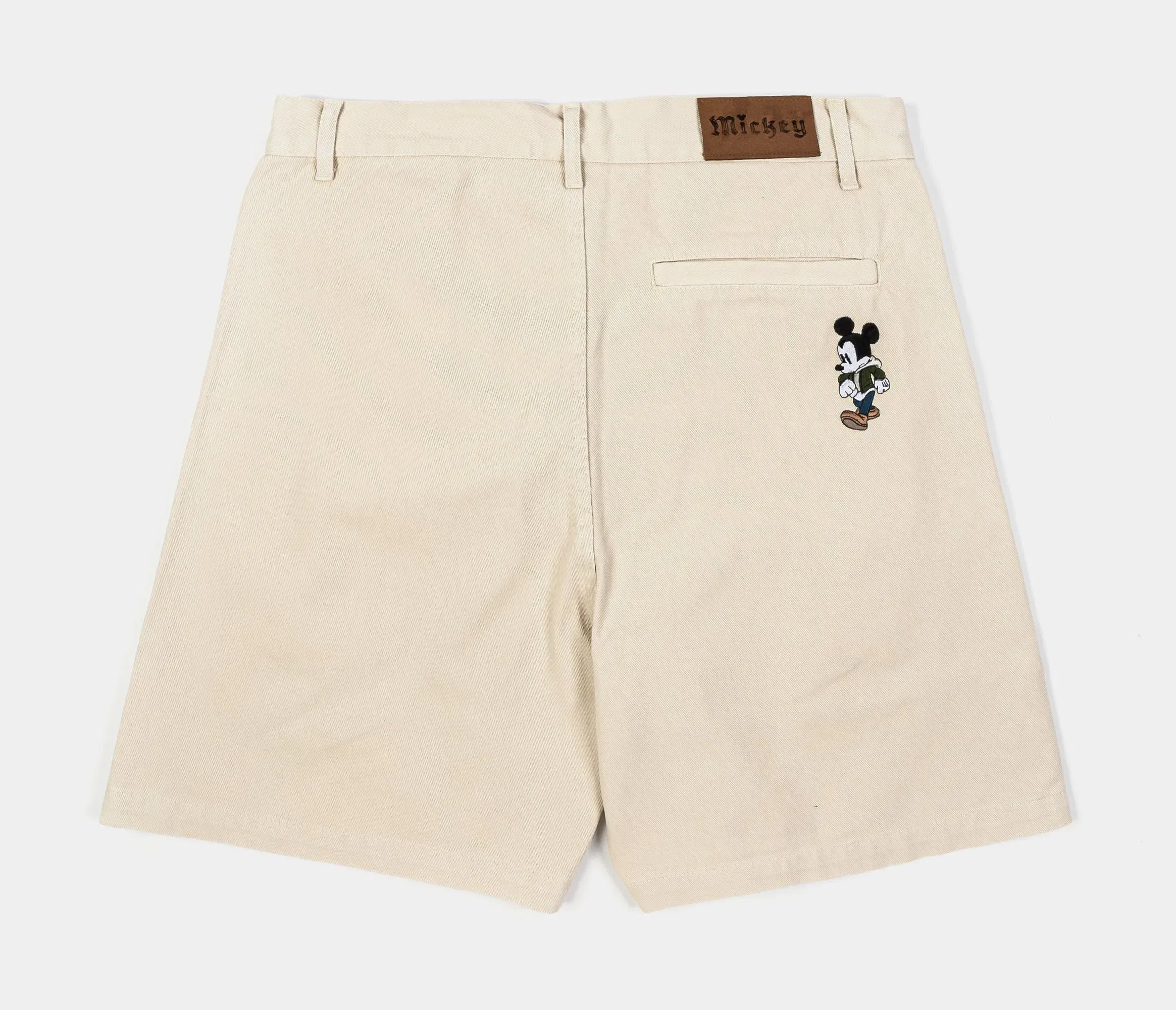 MICKEY X SP Disney Mickey Mouse Real Life By Shoe Palace Explorer Woven Mens Shorts (Beige/Black)