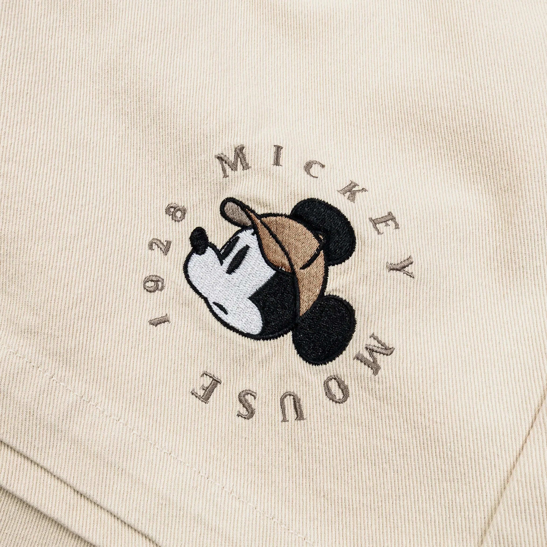 MICKEY X SP Disney Mickey Mouse Real Life By Shoe Palace Explorer Woven Mens Shorts (Beige/Black)