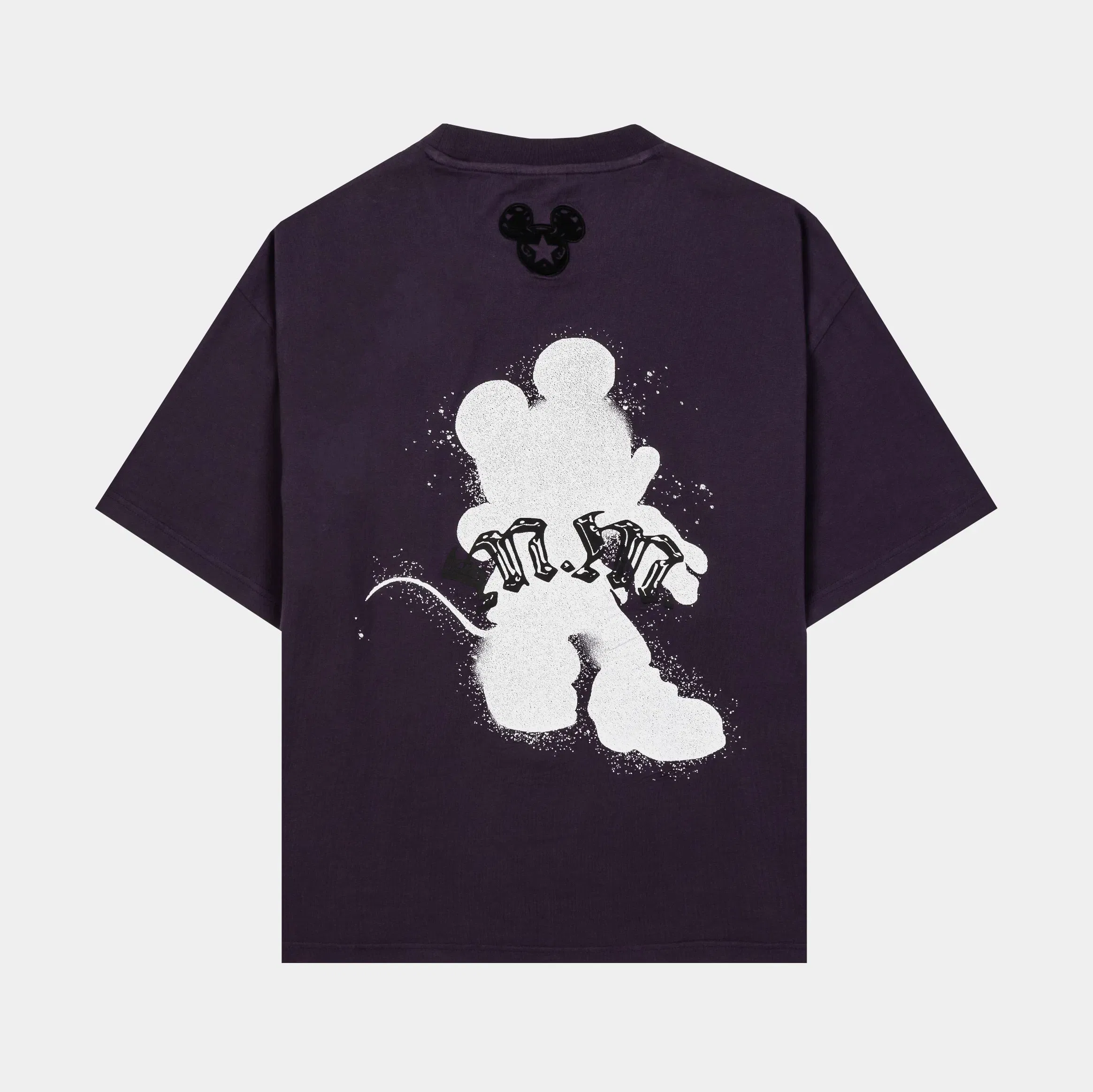 MICKEY X SP Disney Mickey Mouse Real Life By Shoe Palace Shadow Mens Short Sleeve Shirt (Purple/Black)