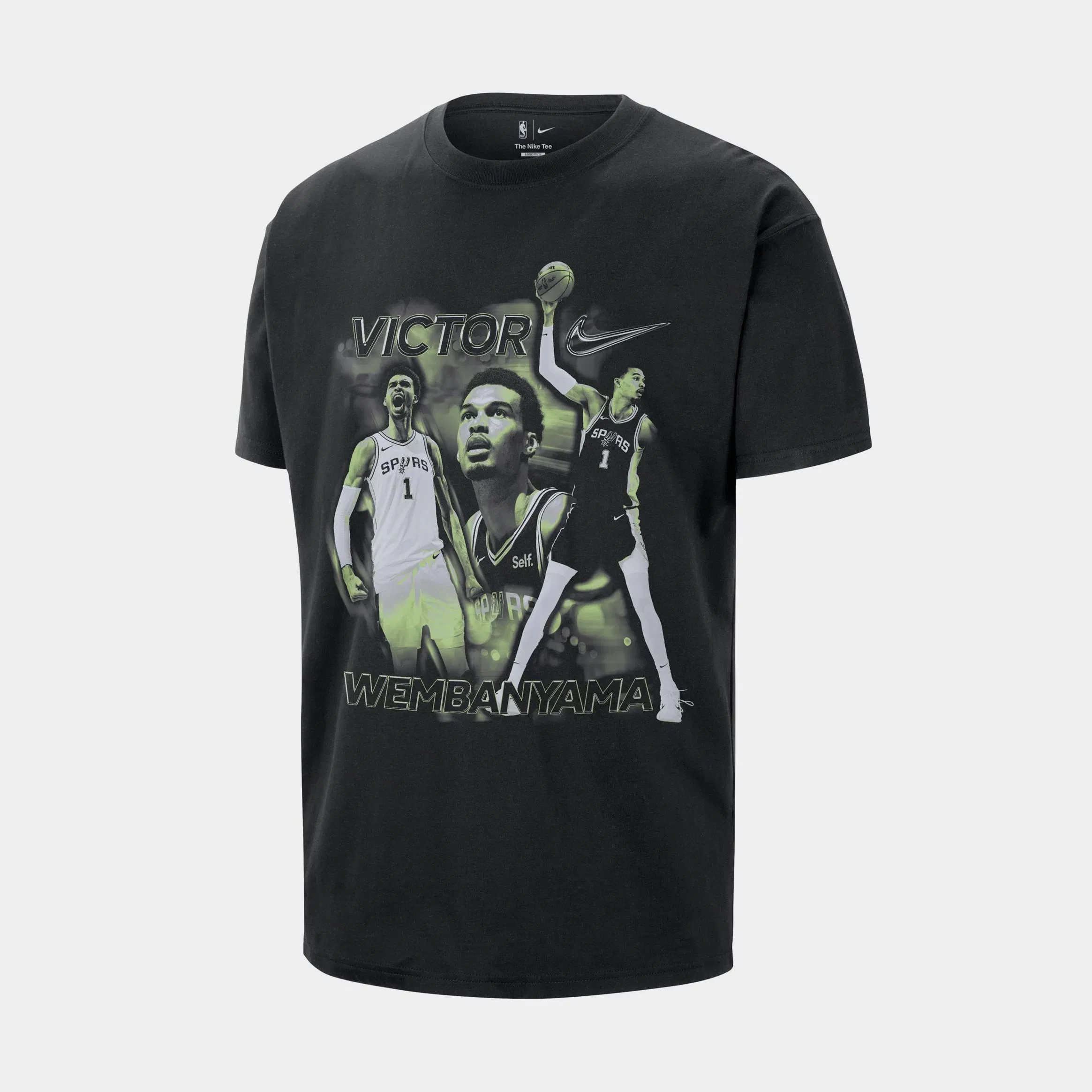 Nike Victor Wembanyama NBA Mens Short Sleeve Shirt (Black)