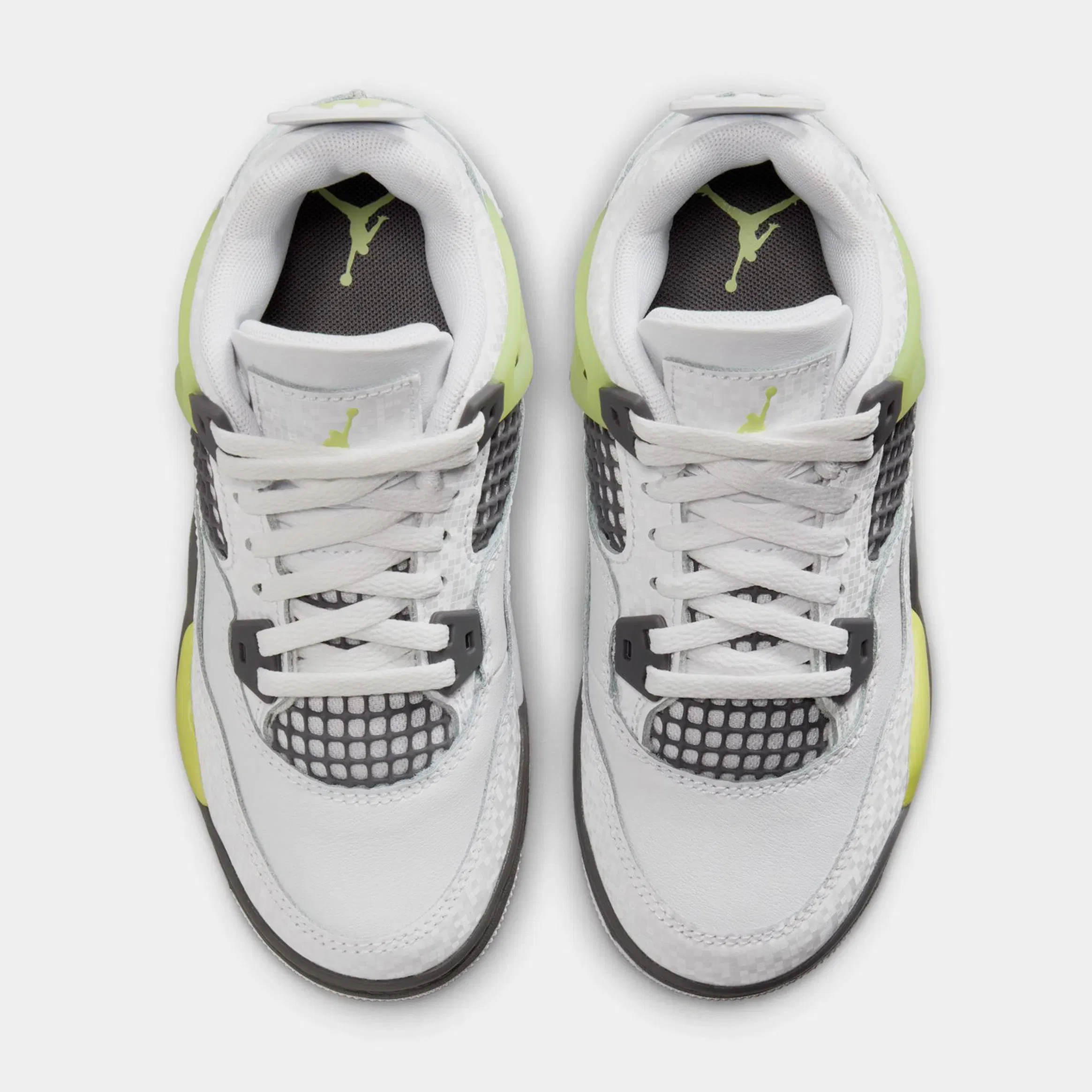 Air Jordan 4 Retro Light Lemon Twist Preschool Lifestyle Shoes (White/Light Lemon Twist/Light Graphite)