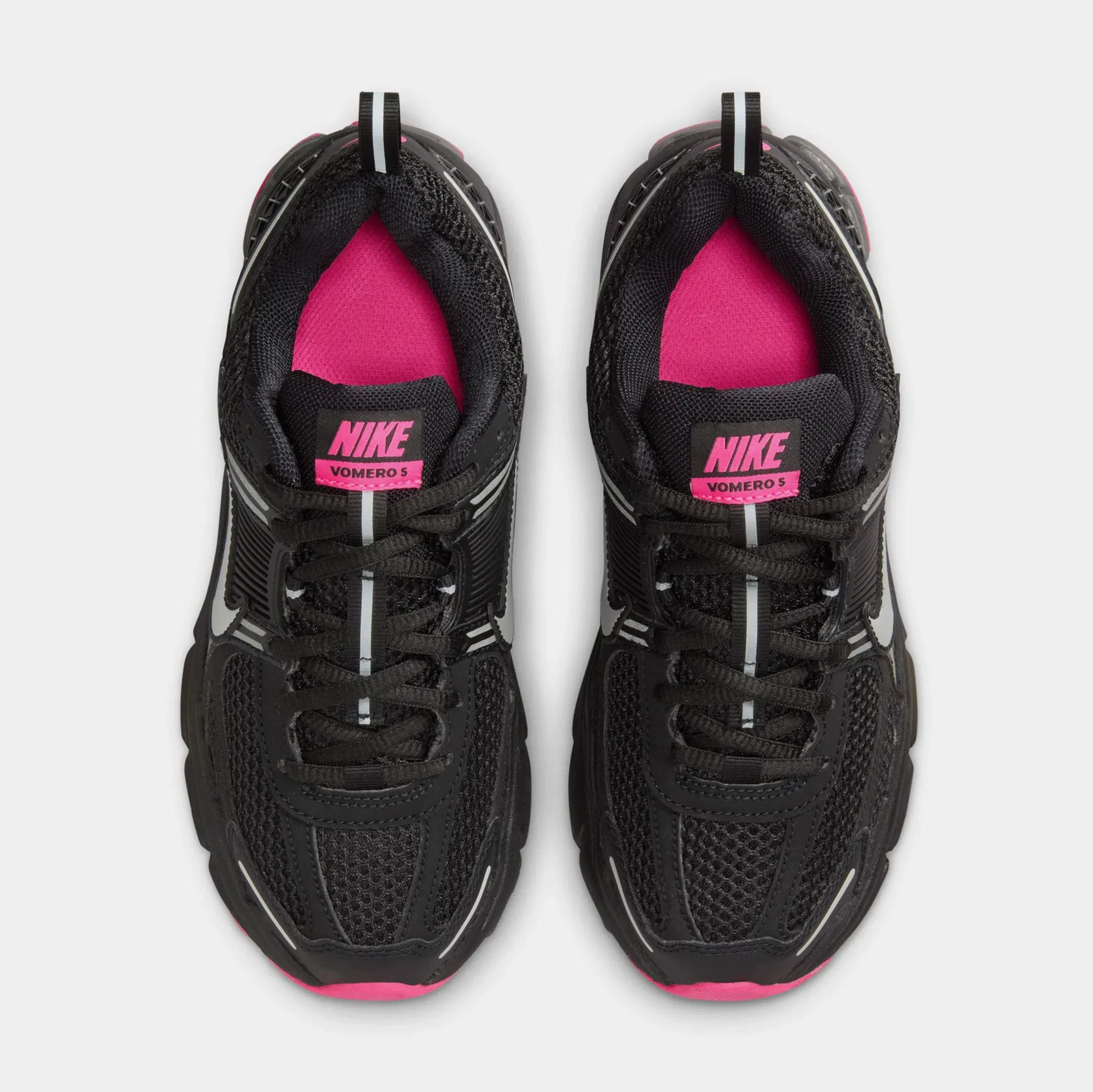Nike Zoom Vomero 5 Grade School Running Shoes (Black/Metallic PLatinm/Anthracite)