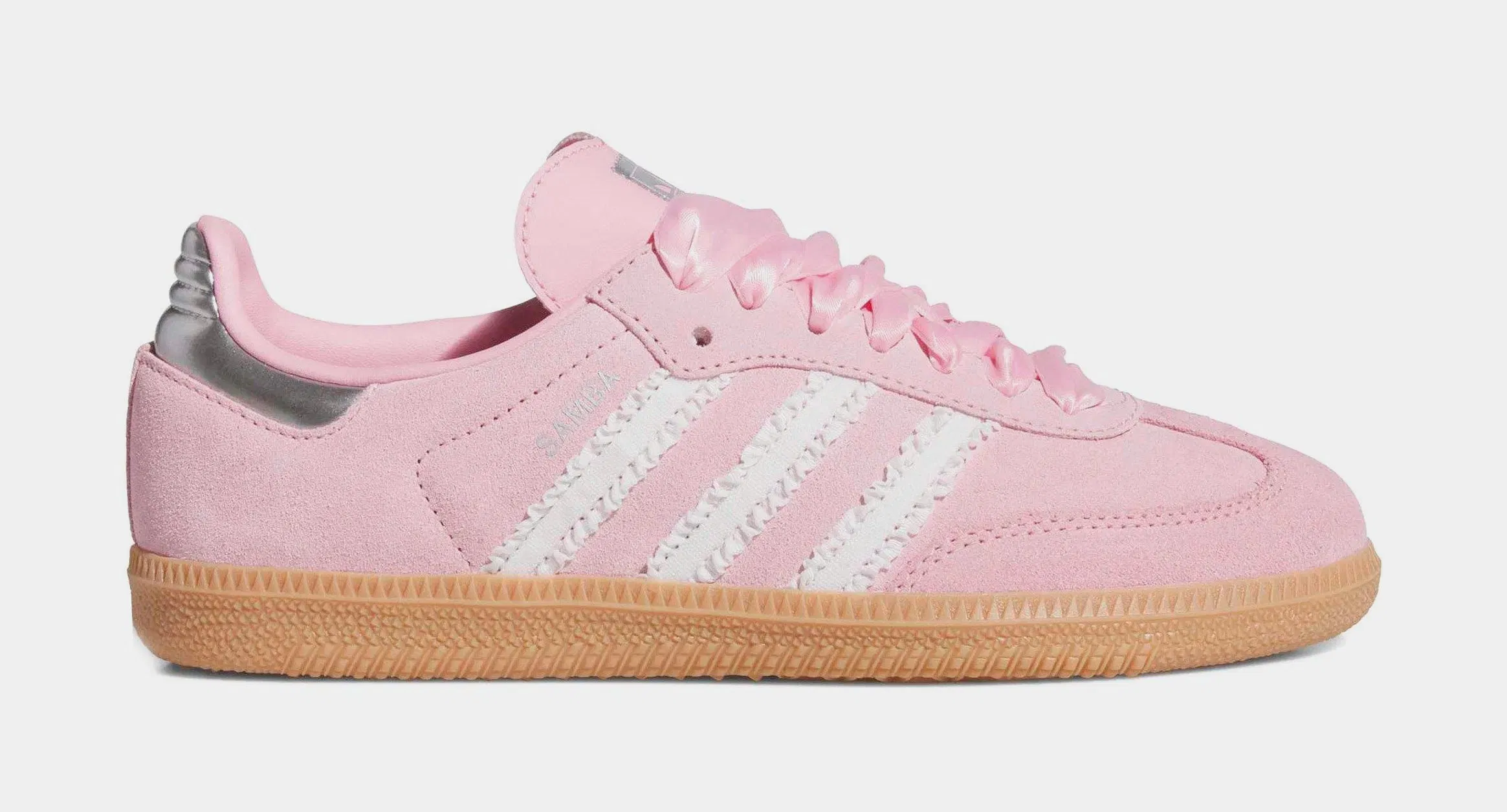 adidas Samba OG Pink Ribbon Grade School Lifestyle Shoes (Pink)