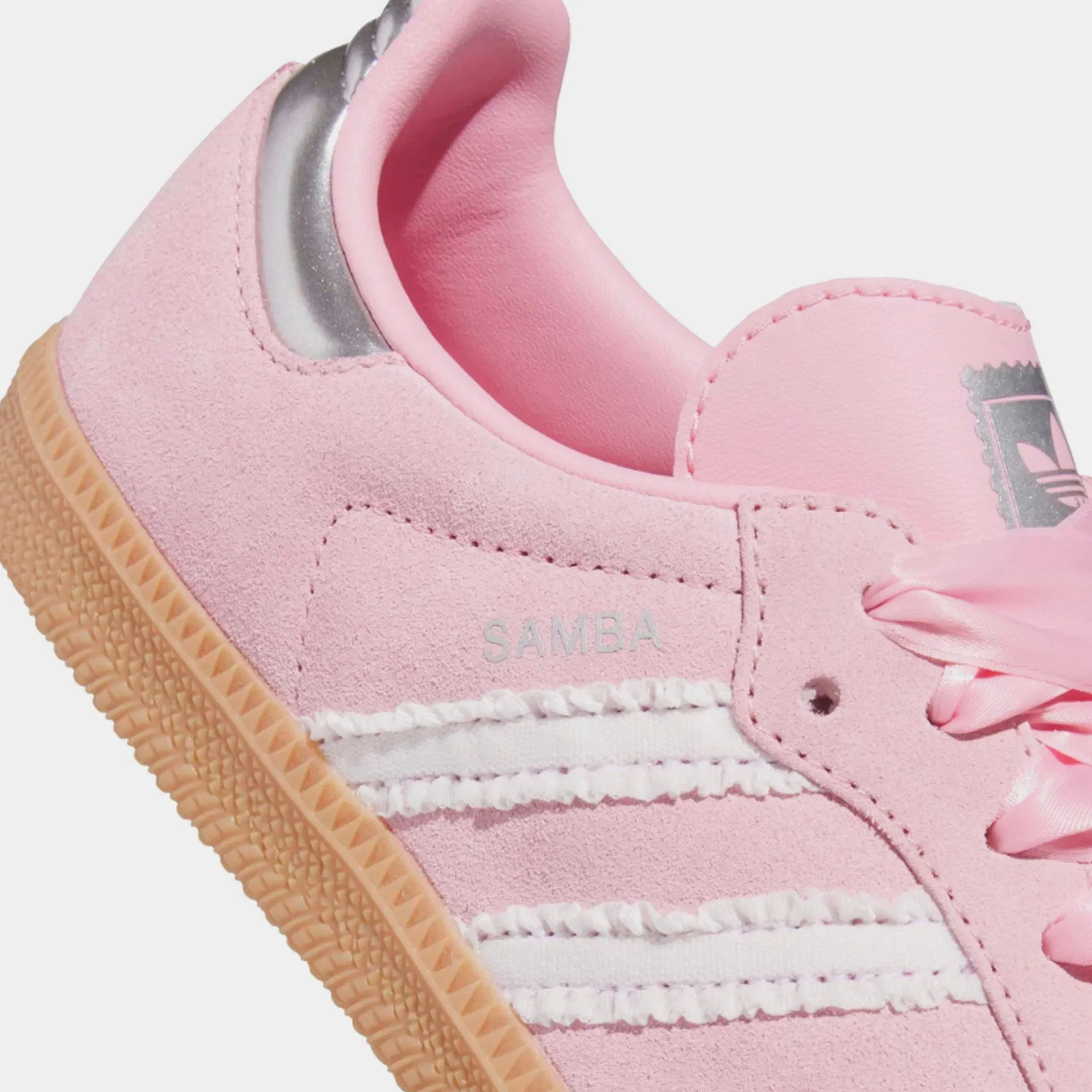 adidas Samba OG Pink Ribbon Grade School Lifestyle Shoes (Pink)