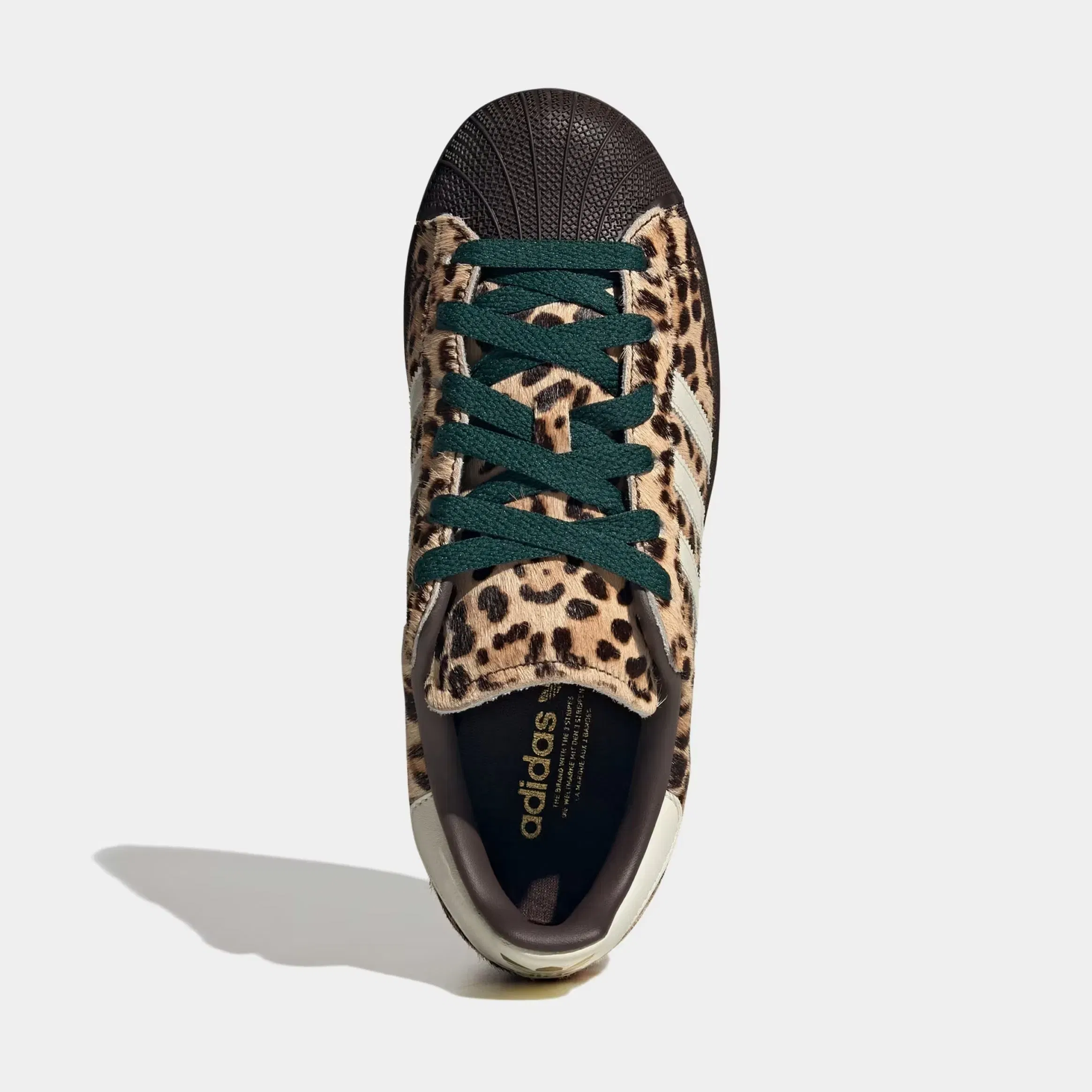adidas Superstar II Leopard Womens Lifestyle Shoes (Dark Brown/Ivory/Gold Metallic)