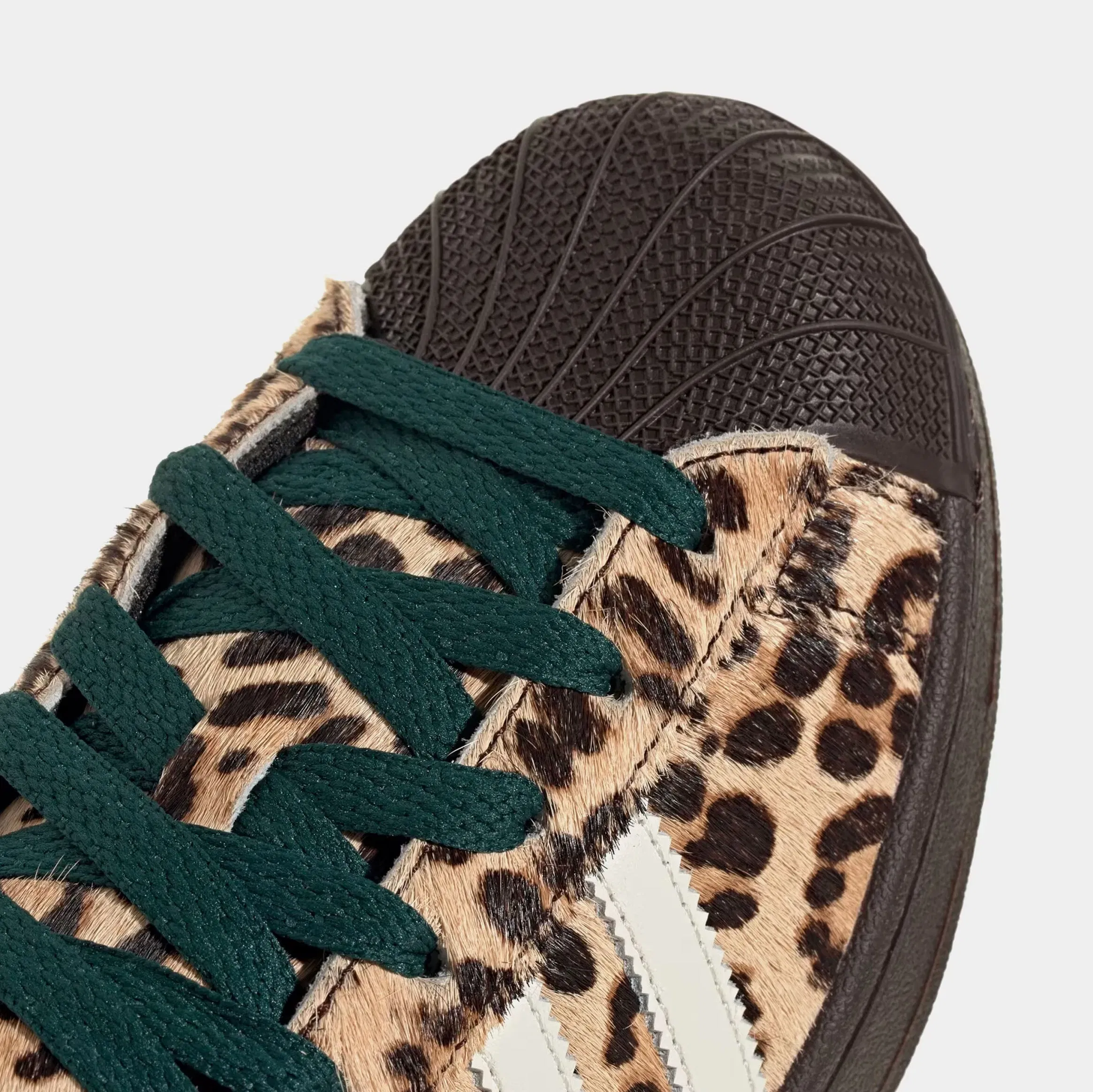 adidas Superstar II Leopard Womens Lifestyle Shoes (Dark Brown/Ivory/Gold Metallic)