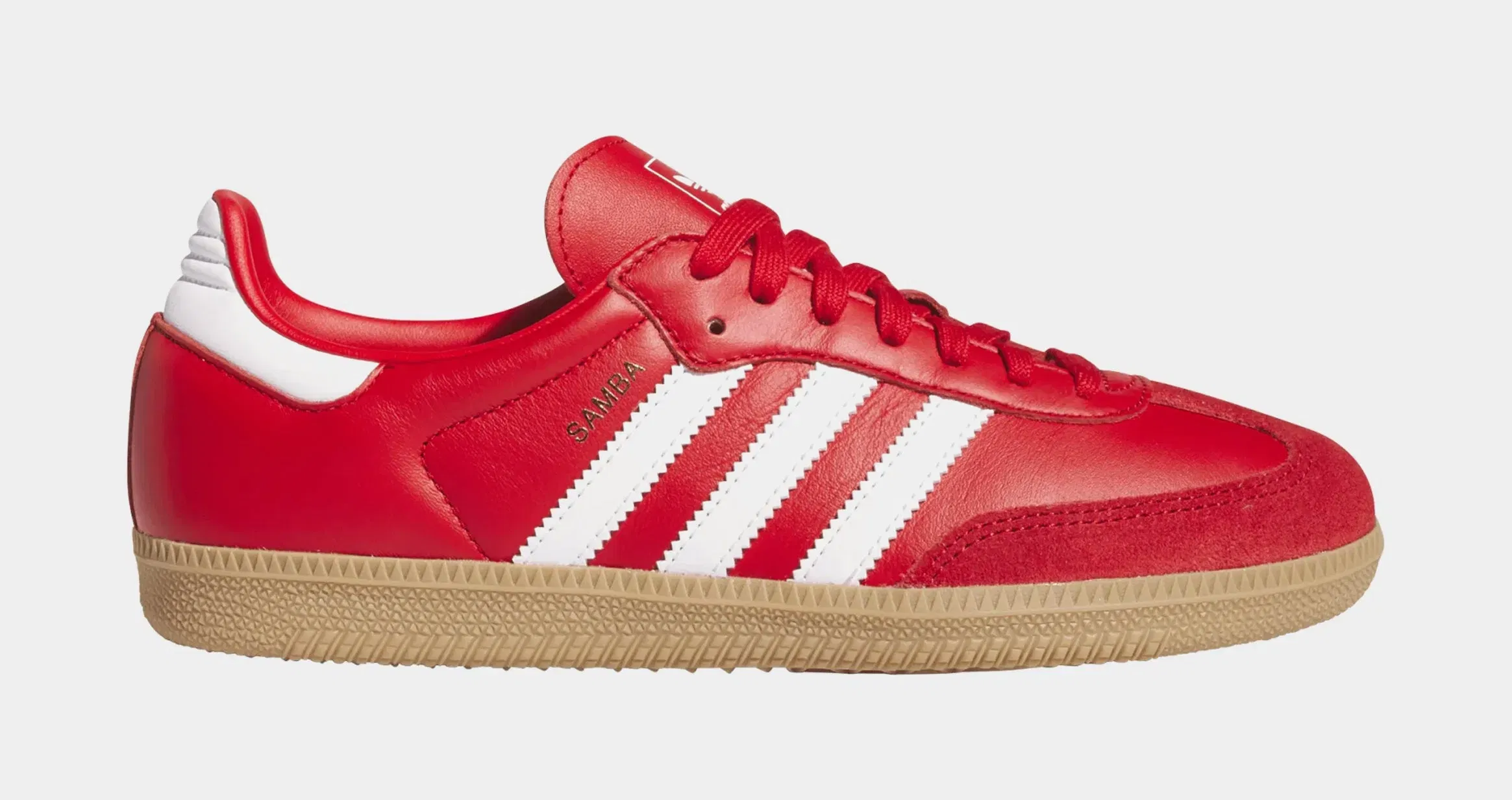 adidas Samba OG Better Scarlet White Gold Womens Lifestyle Shoes (Better Scarlet/Footwear White/Gold Metallic)