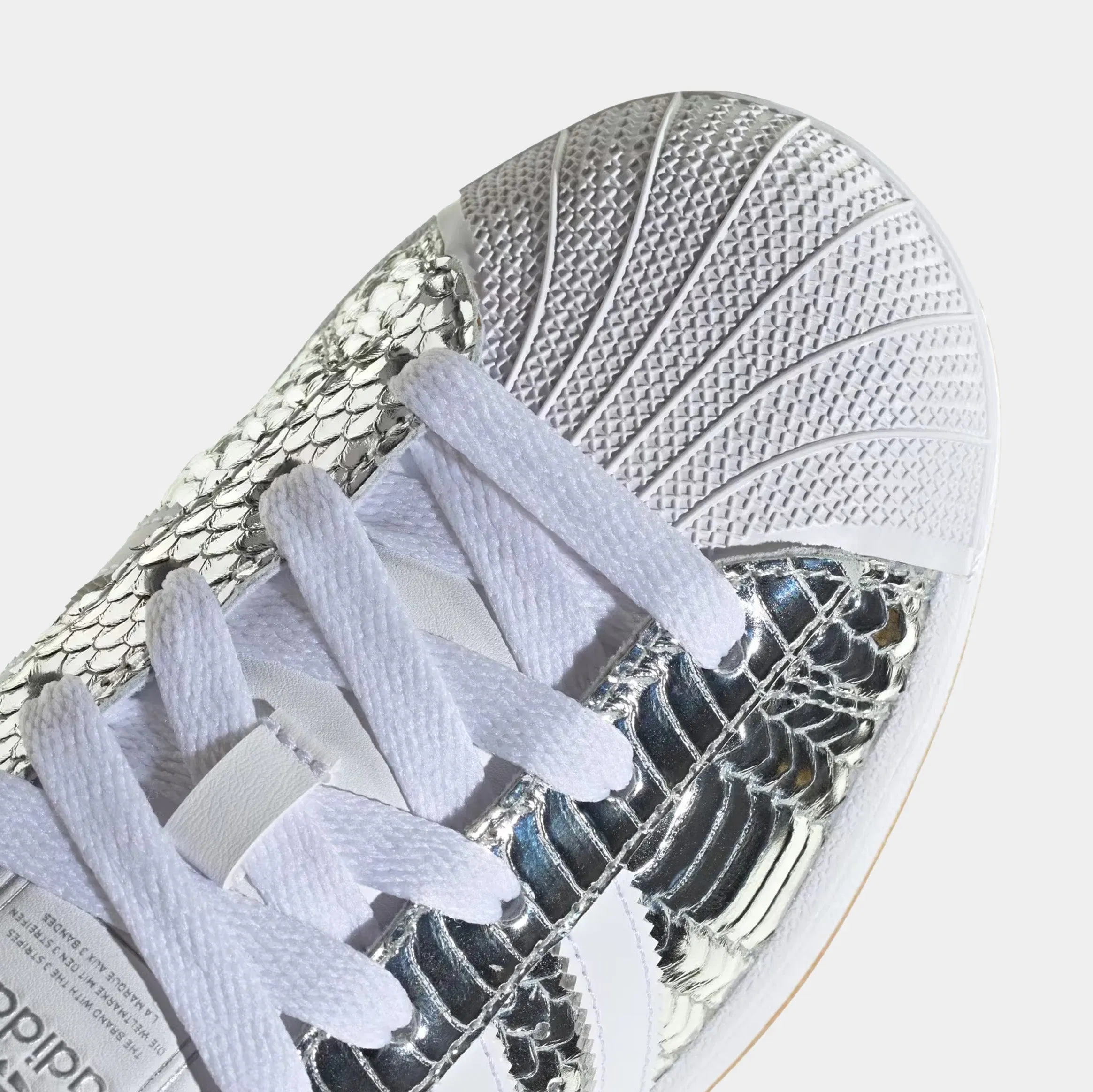 adidas Superstar II Chrome Womens Lifestyle Shoes (Silver Metallic/White/Grey)