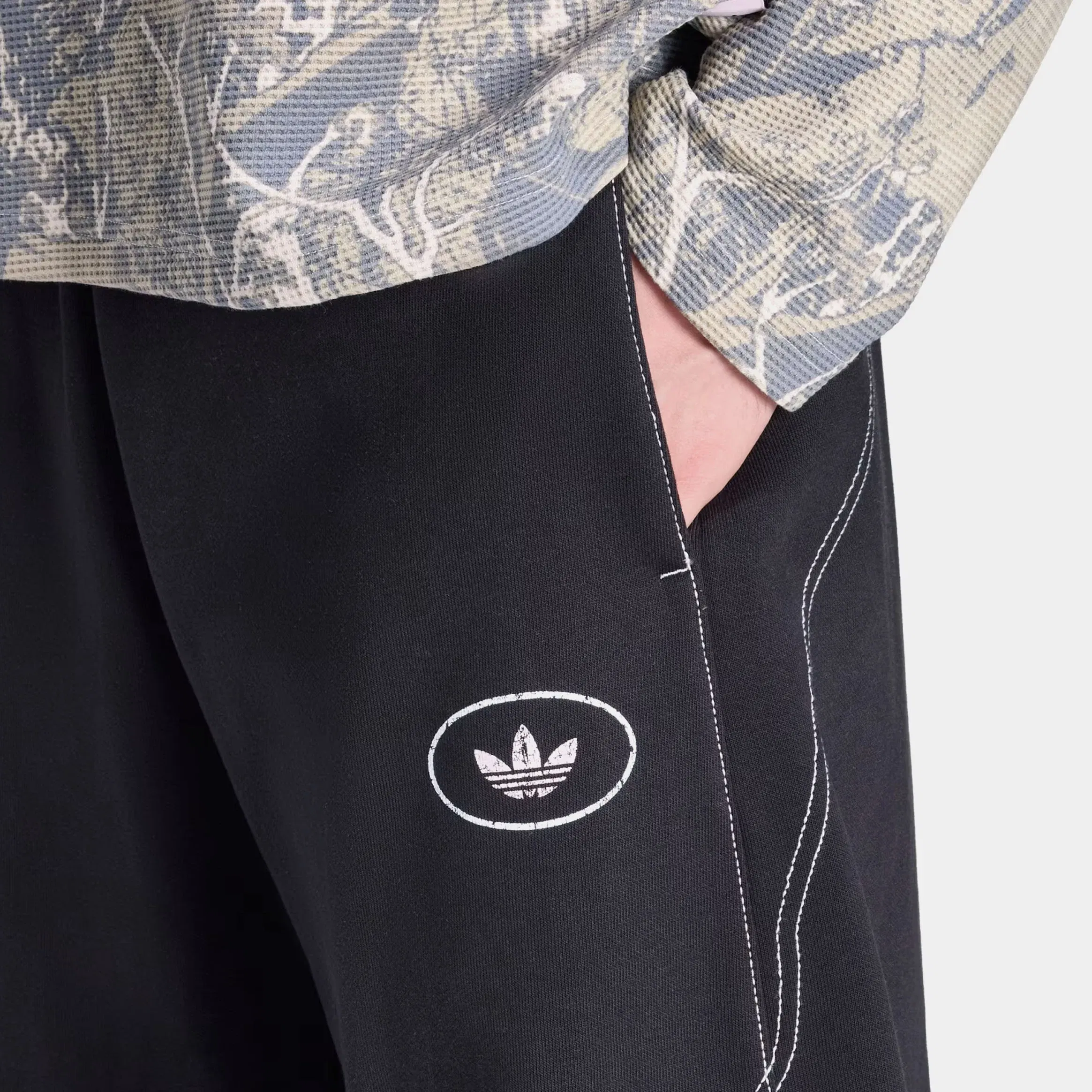 adidas Originals Shoemaker Graphic Fleece Mens Sweatpants (Utility Black)