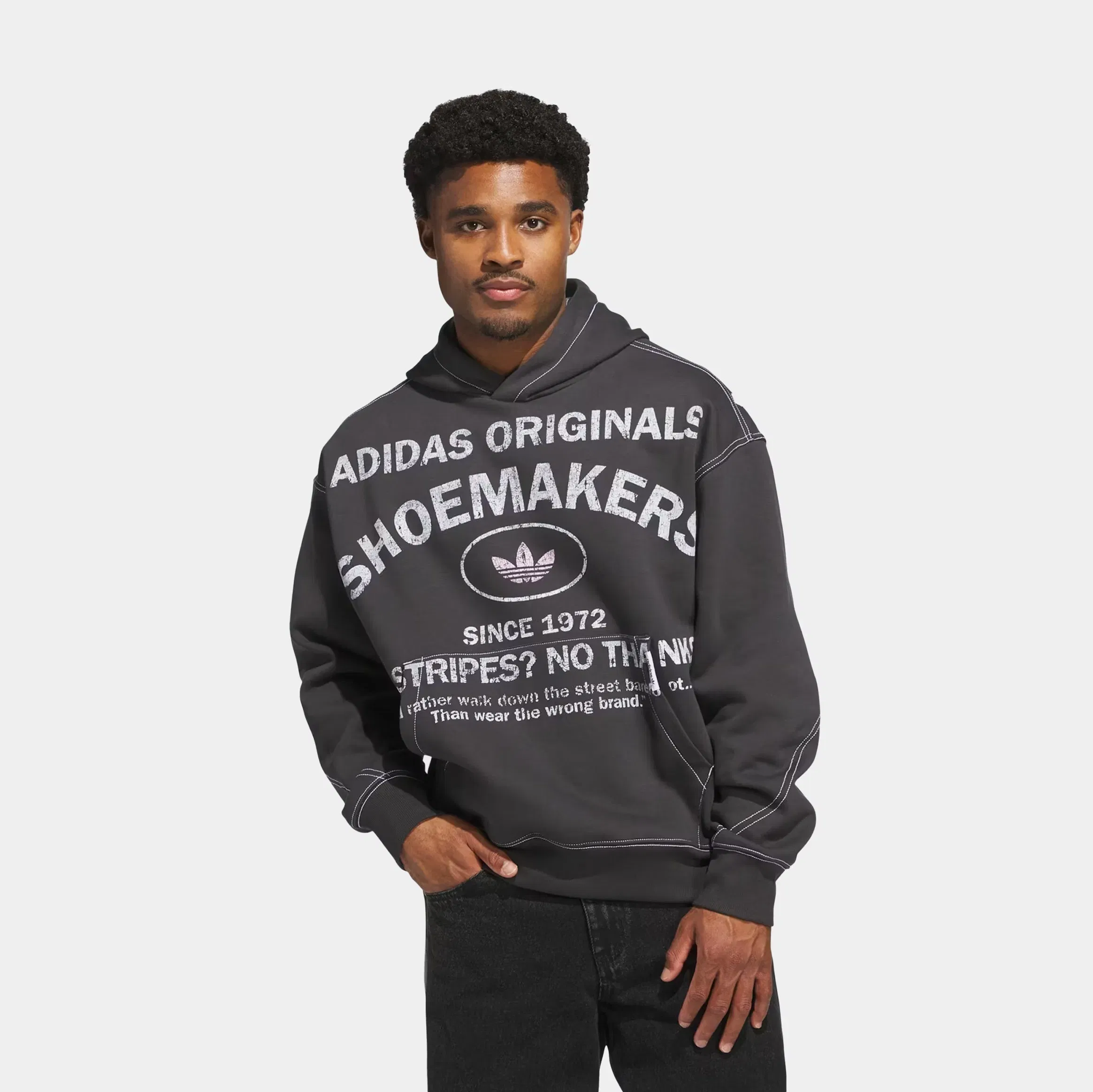 adidas Originals Shoemaker Graphic Mens Hoodie (Utility Black)