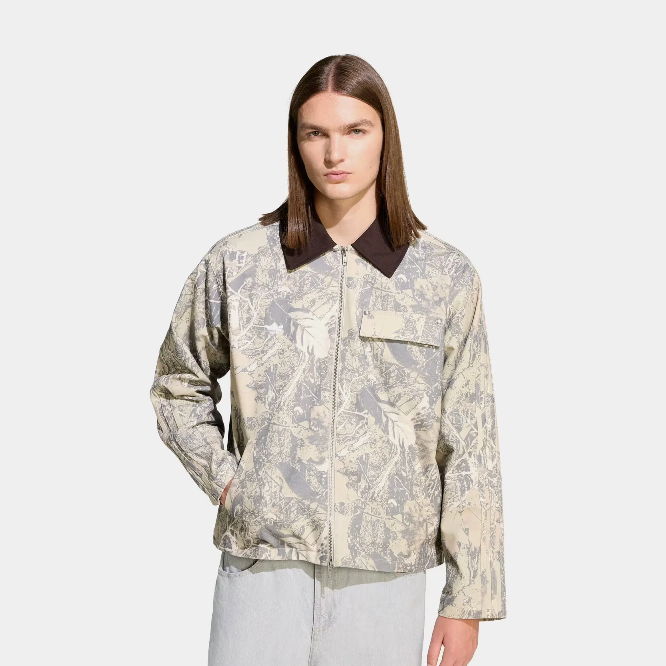 adidas Originals Workwear Canvas Mens Jacket (Putty Grey/Grey Three/Wonder Beige)