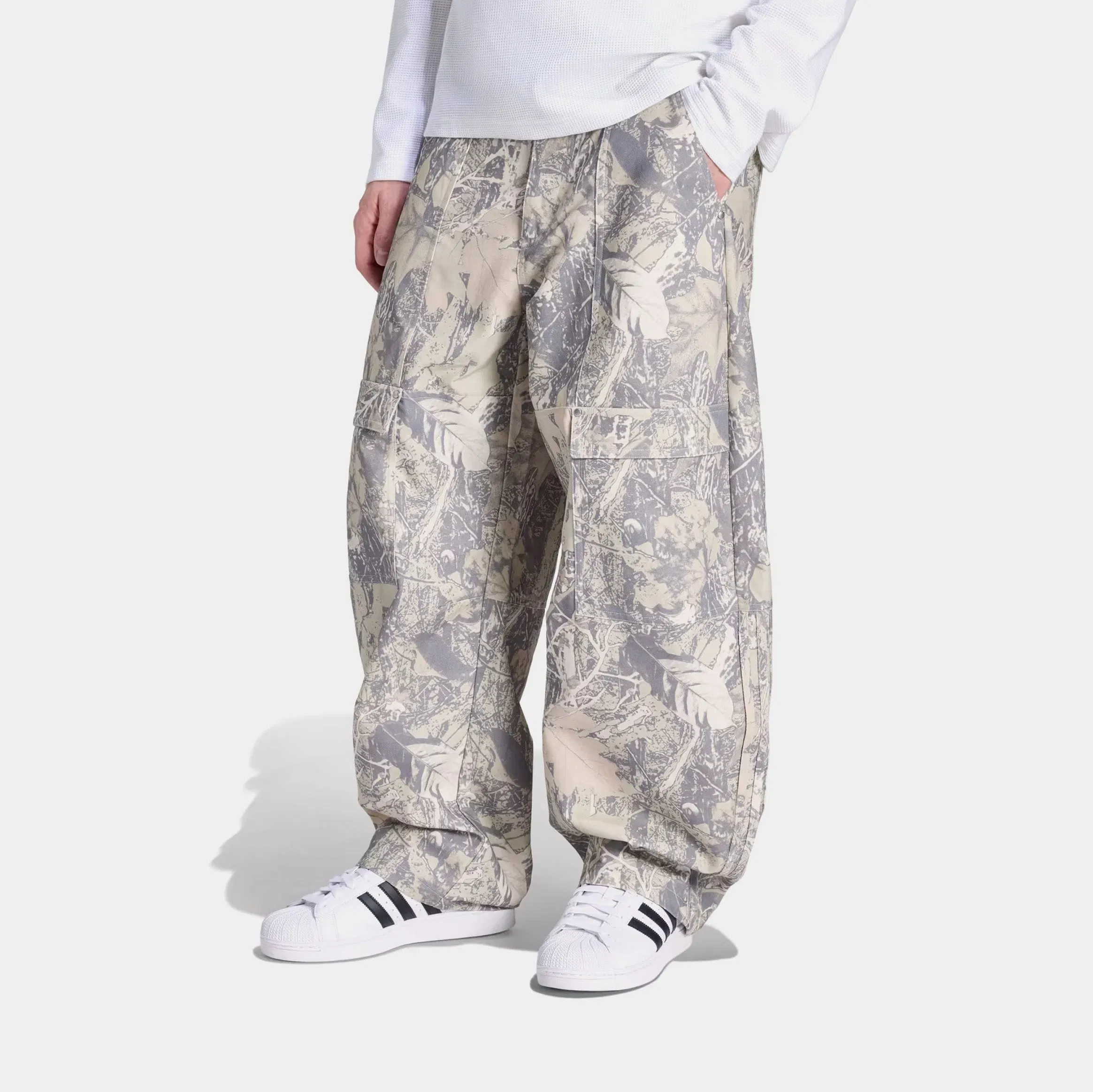 adidas Originals Canvas Cargo Work Mens Pant (Grey/Green)