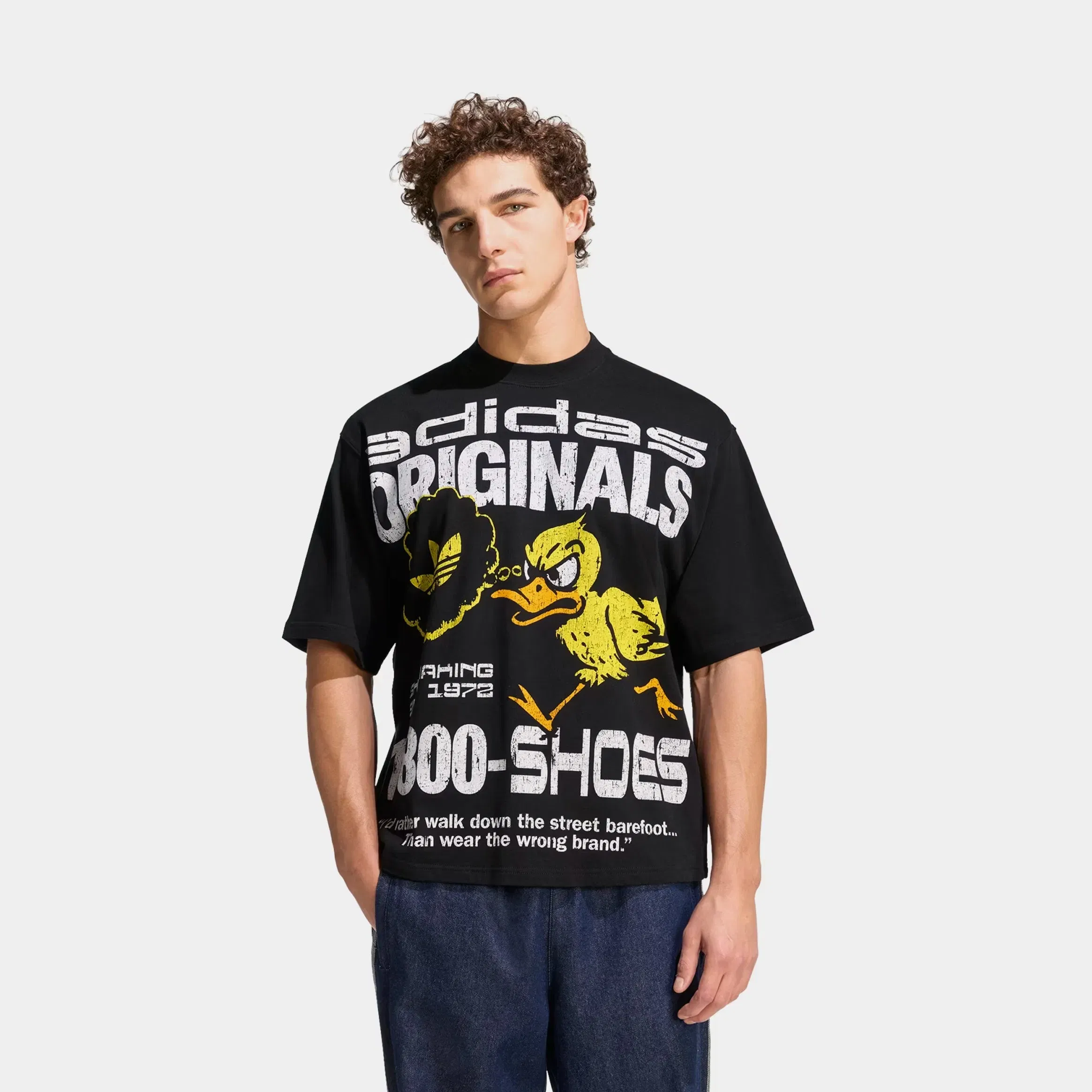 adidas Originals Duck Graphic Mens Short Sleeve Shirt (Utility Black)