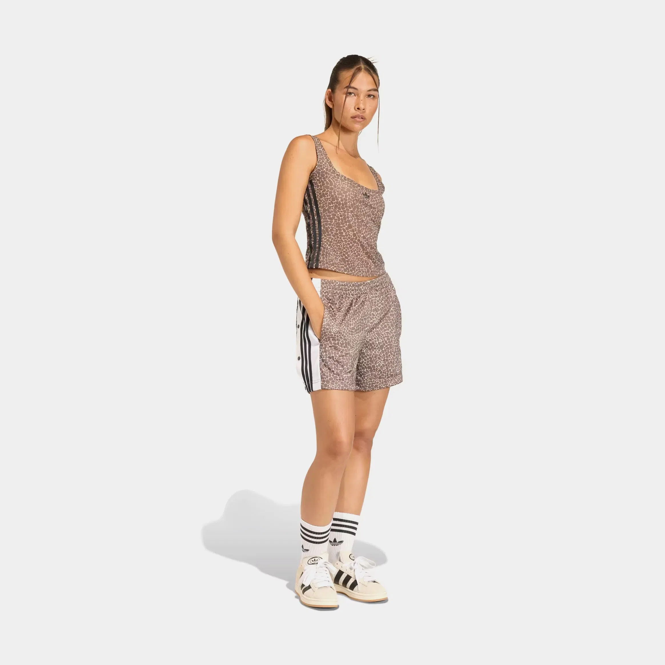 adidas Python All Over Print Womens Tank Top (Earth Strata/Stone Khaki)