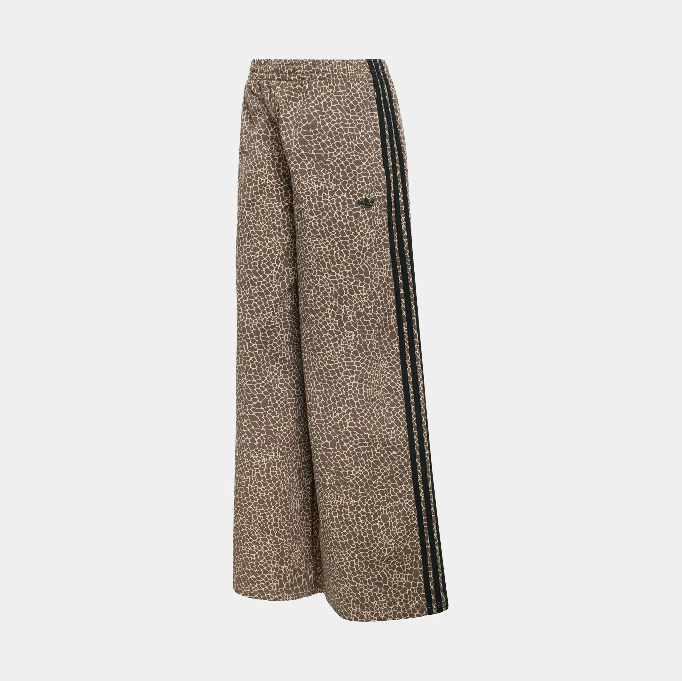 adidas Denim Firebird Oversized All Over Print Womens Pants (Earth Strata/ Stone Khaki)