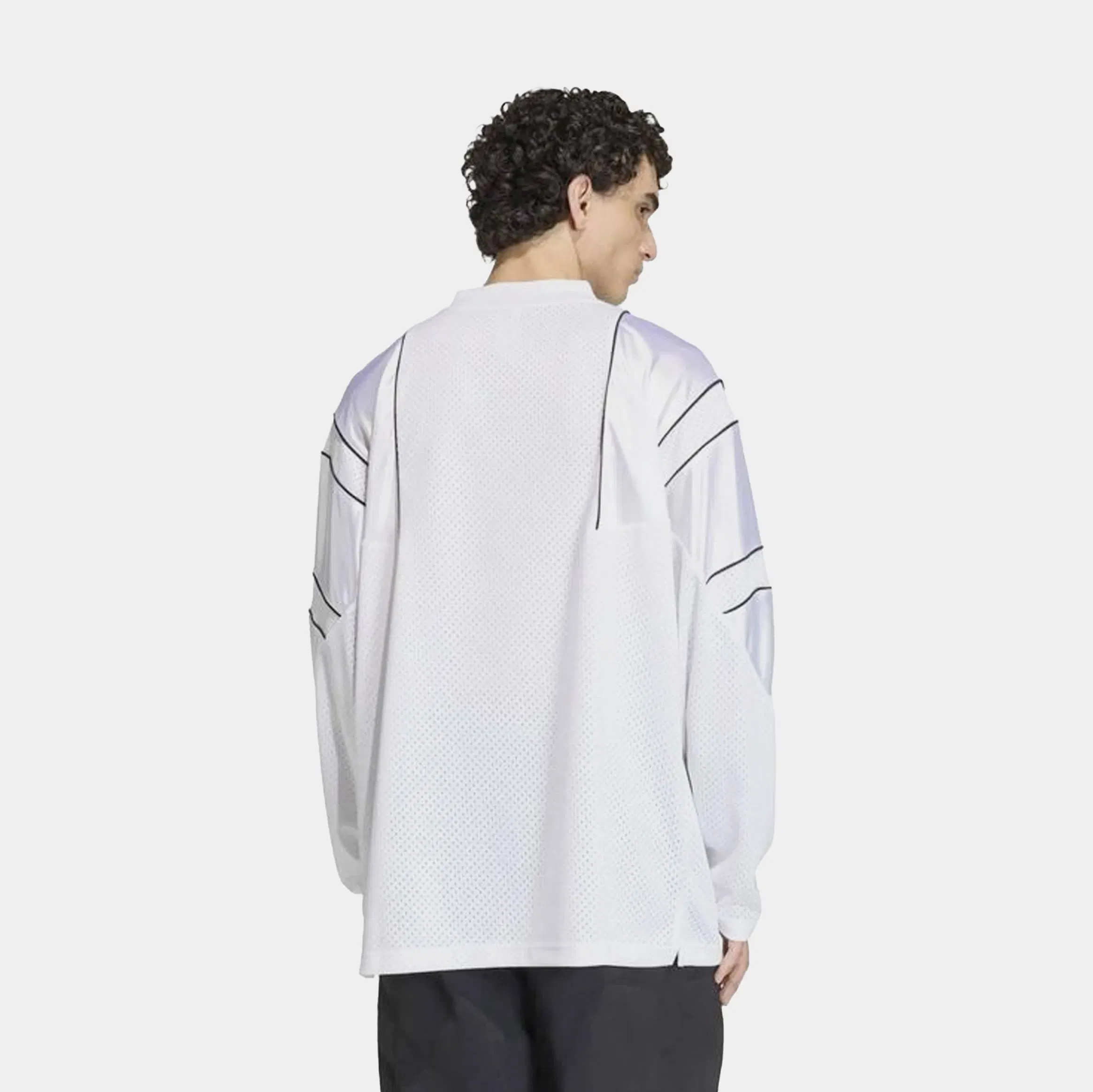 adidas Long Sleeve Mens Jersey (White/Black)