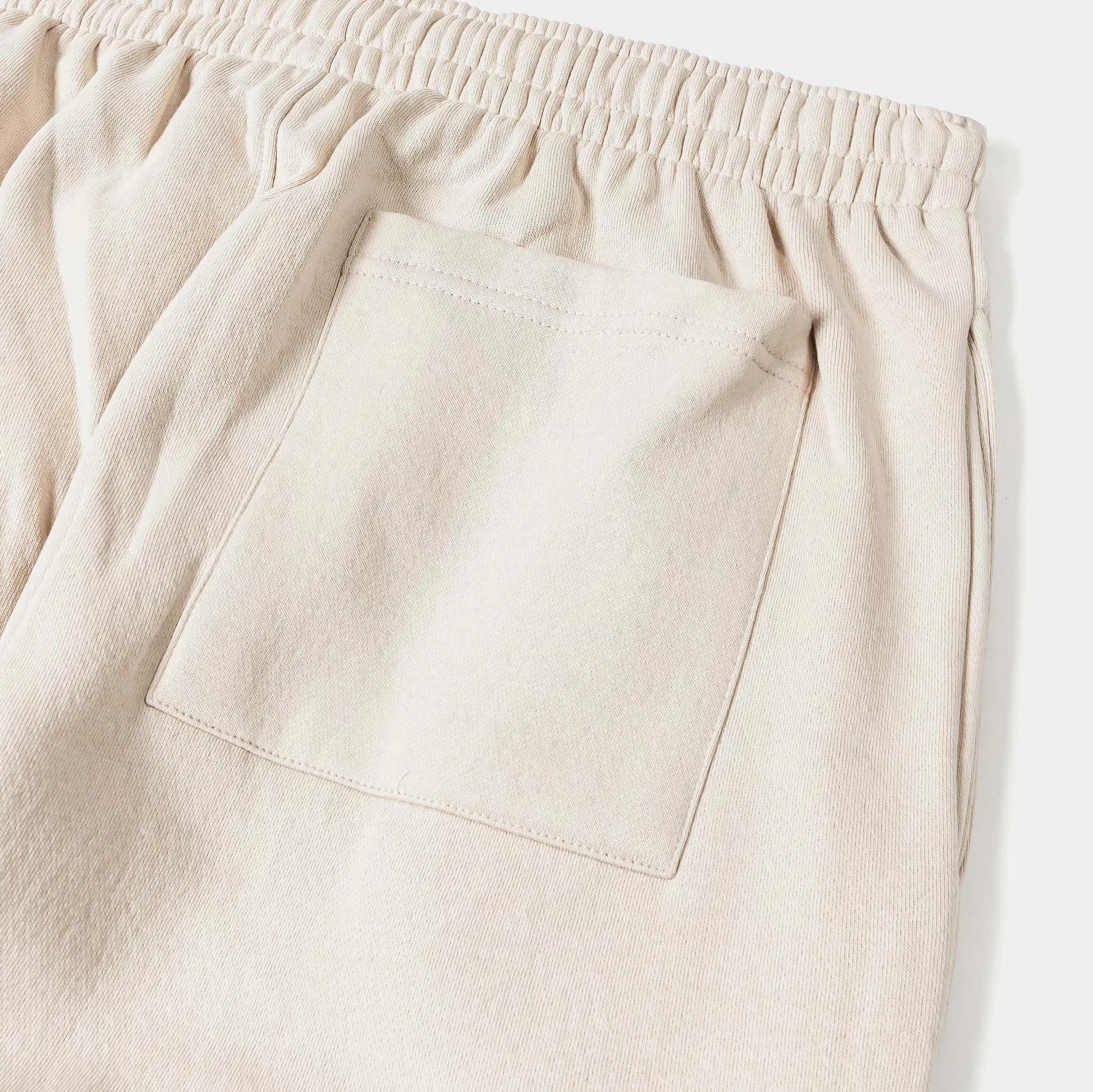 MAISON ARTICLE Wide Leg Fleece Mens Pants (Stone)