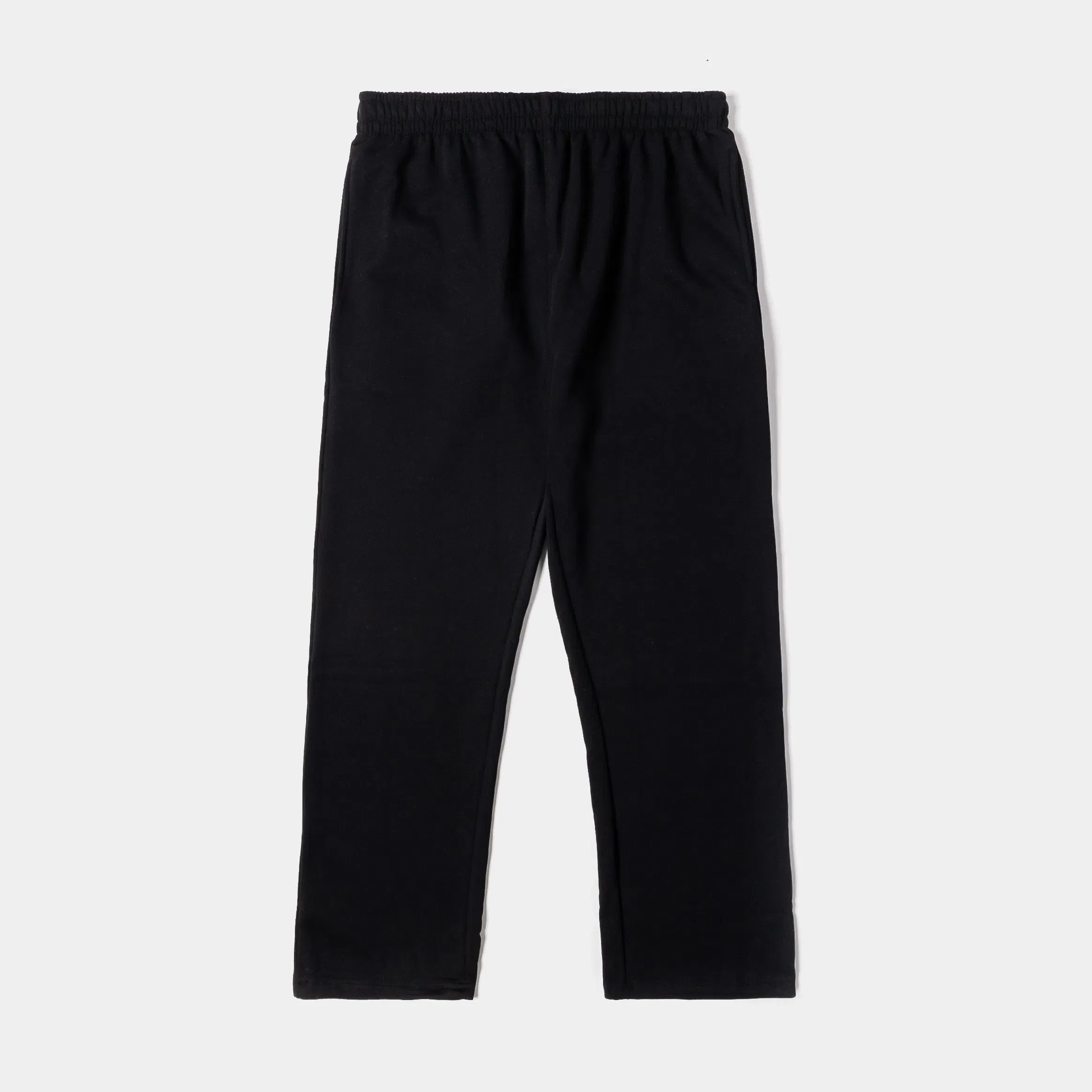 MAISON ARTICLE Wide Leg Fleece Mens Pants (Black)