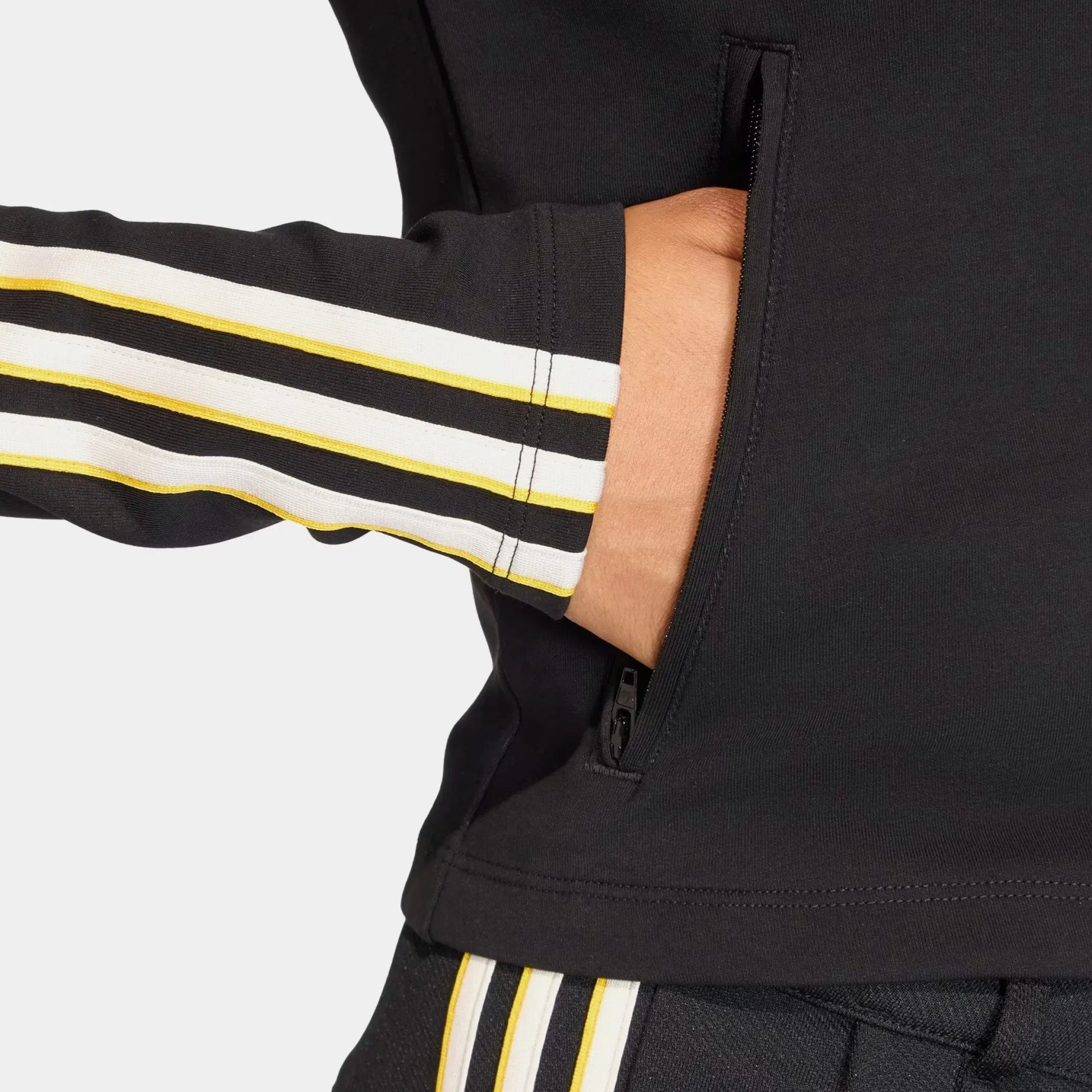 adidas Slim Fitted Firebird Track Womens Long Sleeve Shirt (Black)