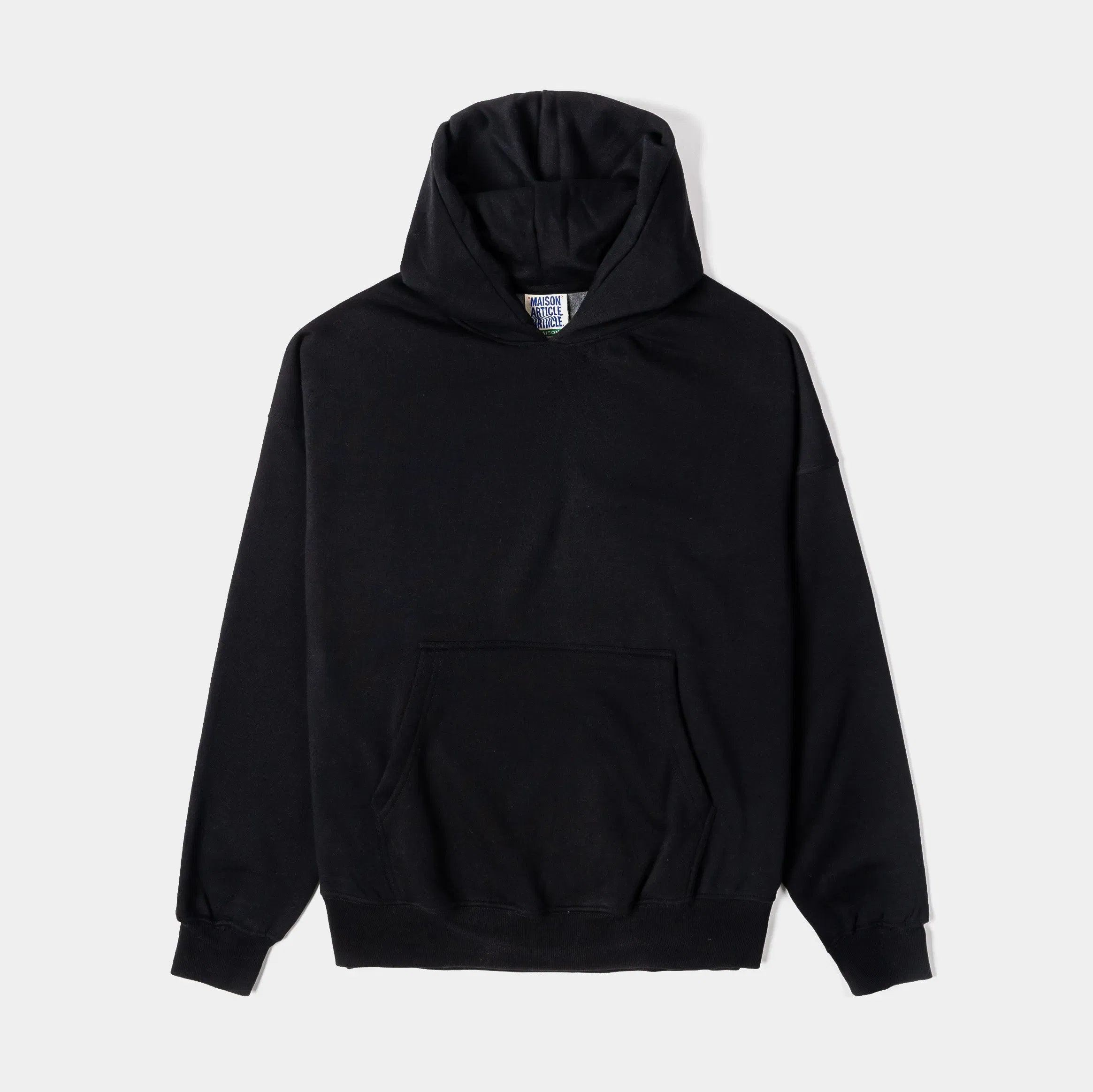 MAISON ARTICLE Pullover Fleece Mens Hoodie (Black)